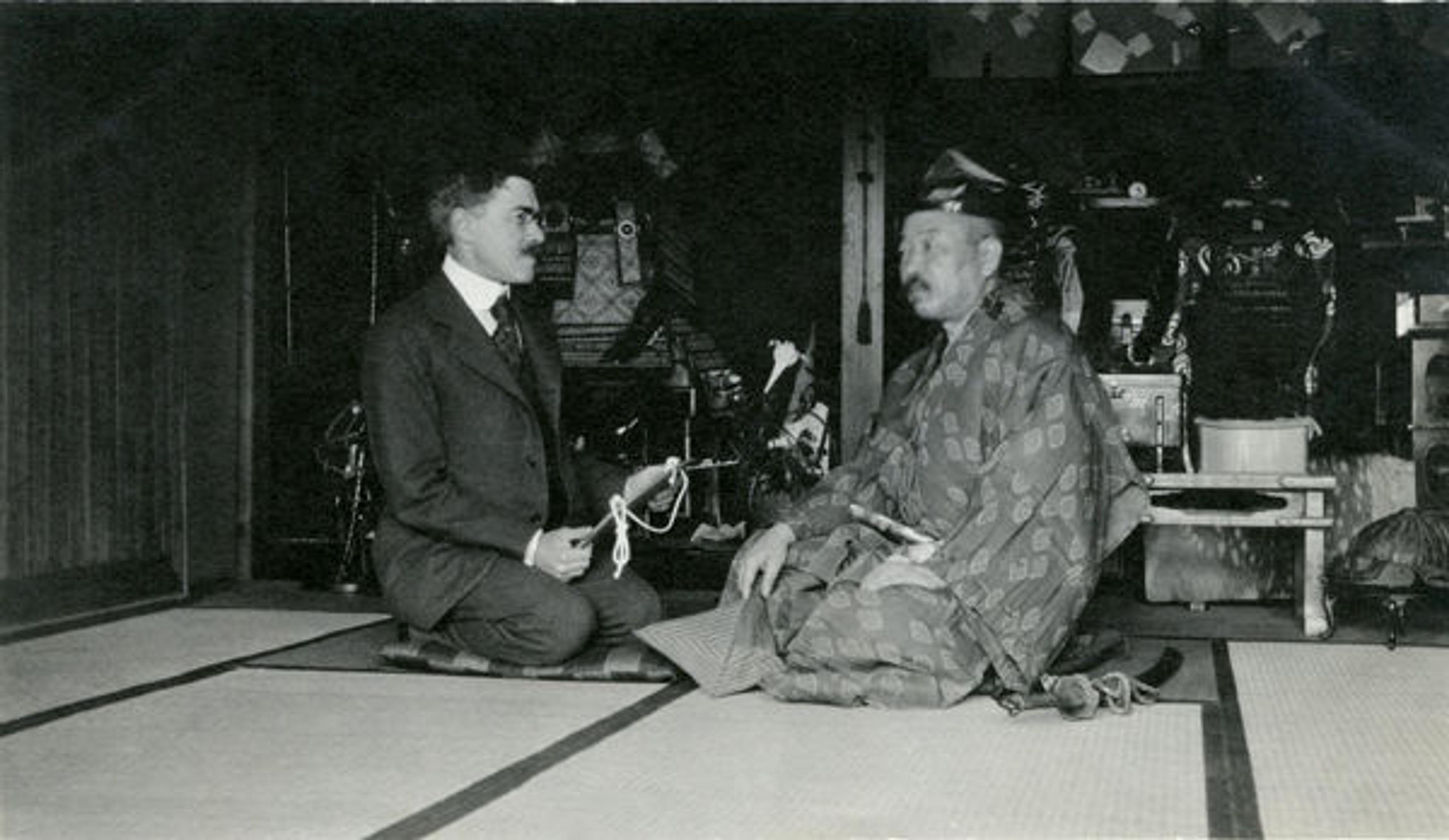 Bashford Dean in Japan with Kobori Tomoto