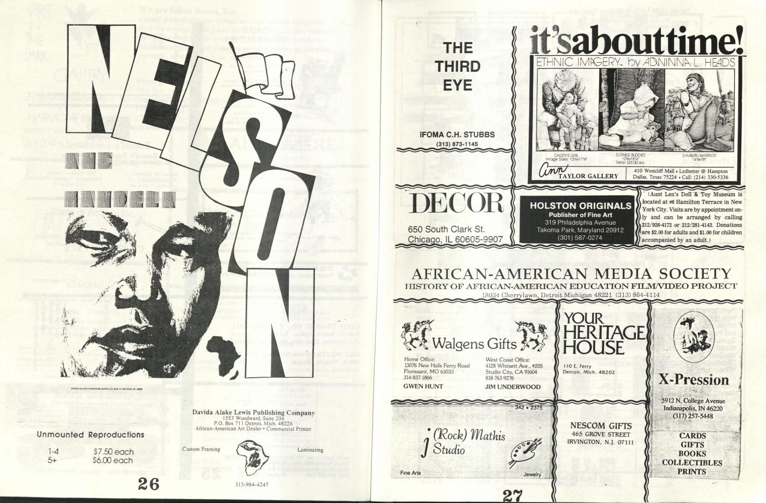 Inside spread featuring image of Nelson Mandela