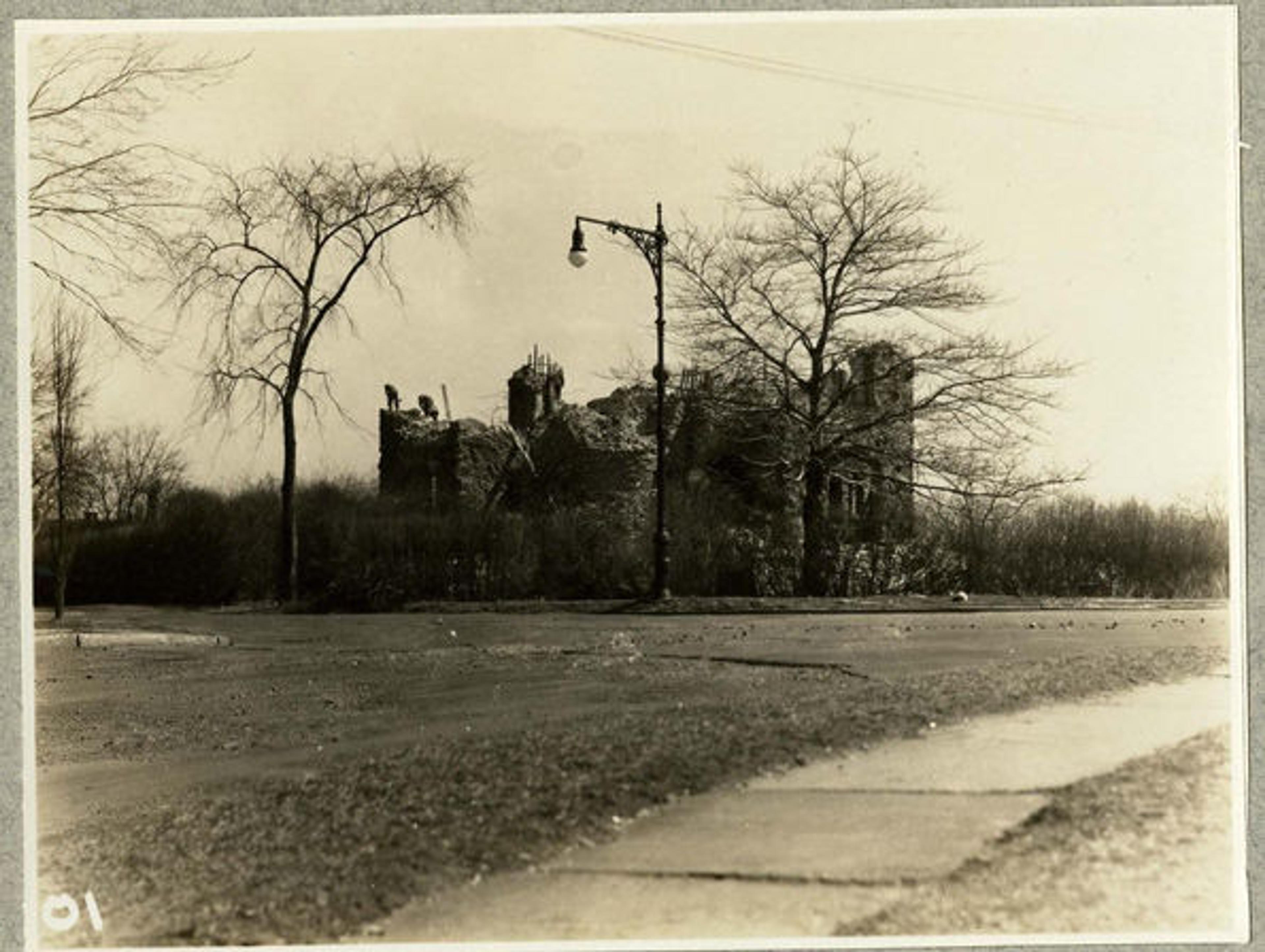 Libbey Castle during Demolition