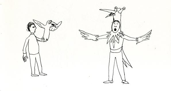 Gloria—A Pig Tale, costume sketches by Doug Fitch