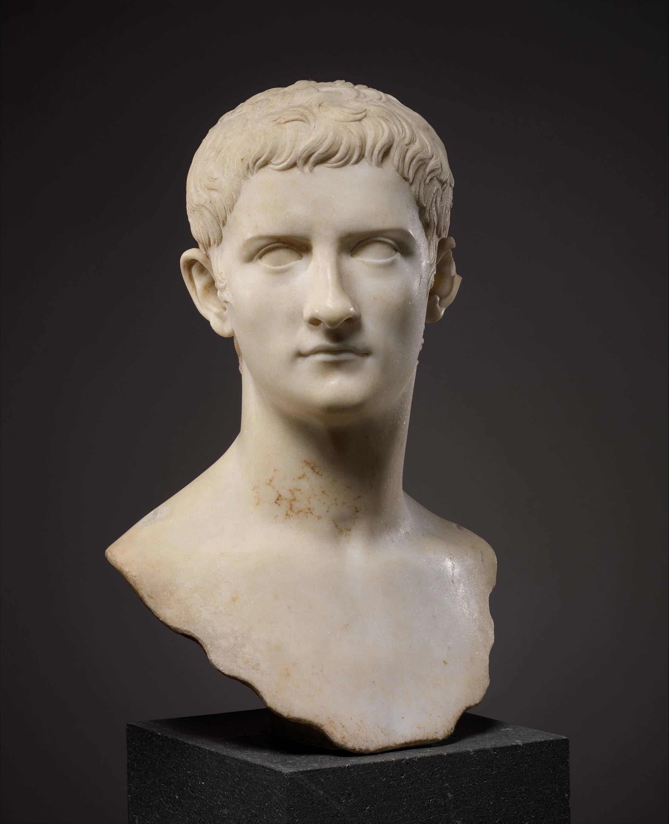 Marble portrait bust of the emperor Gaius, known as Caligula