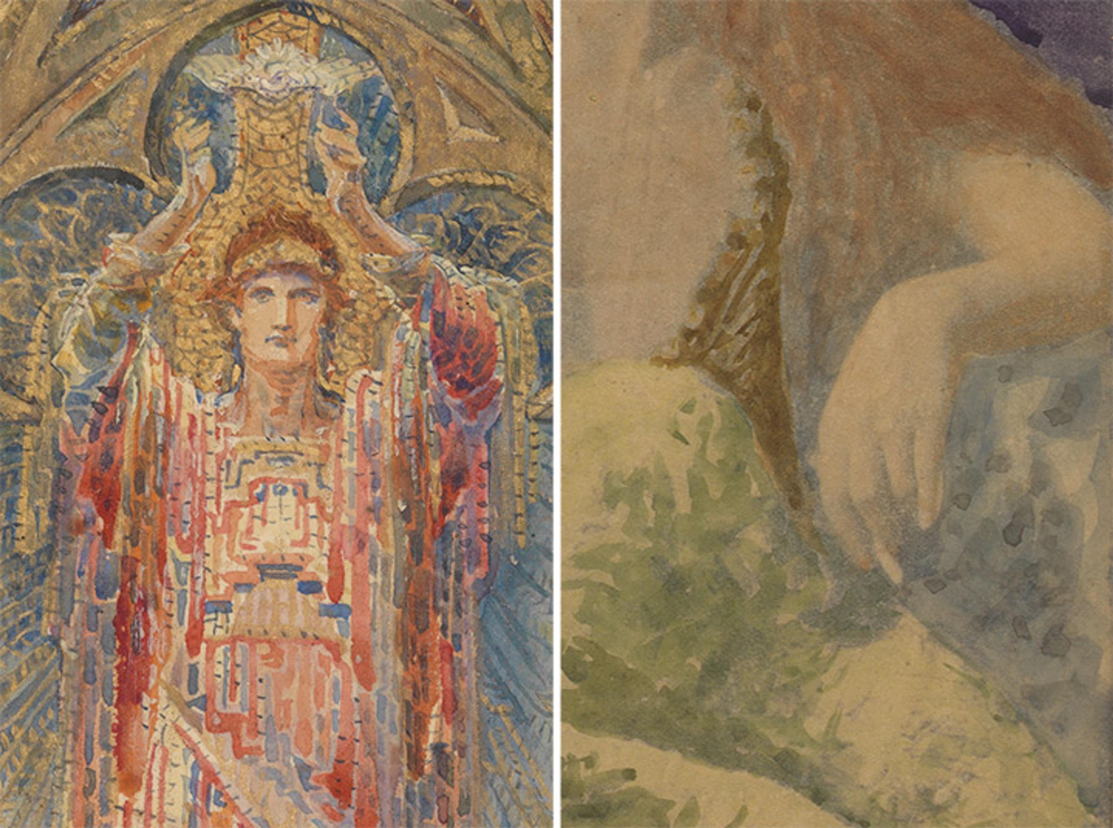 A comparison of two Louis Comfort Tiffany paintings