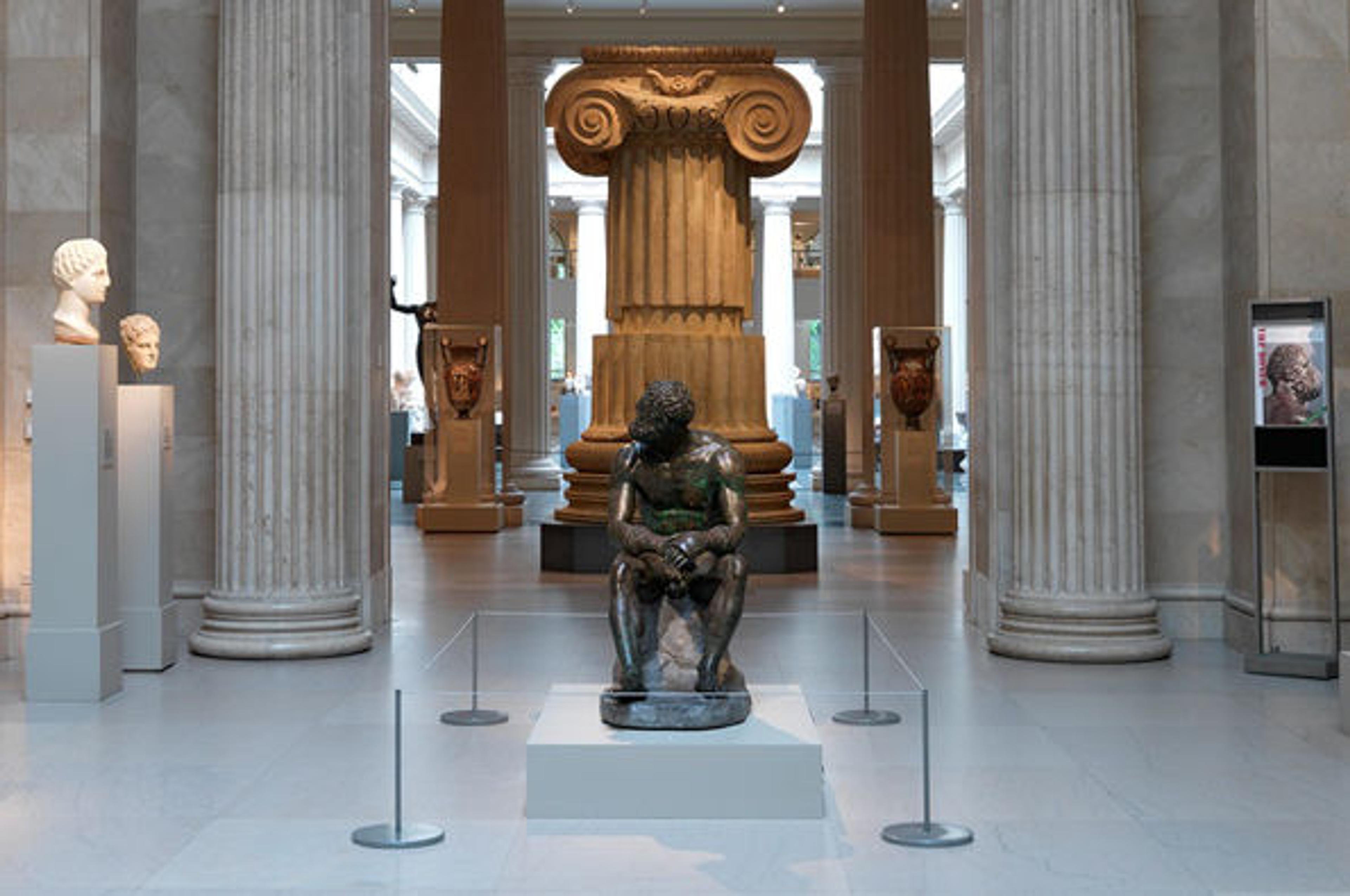 The Boxer at Rest, from the Museo Nazionale Romano-Palazzo Massimo alle Terme, on view in Gallery 153