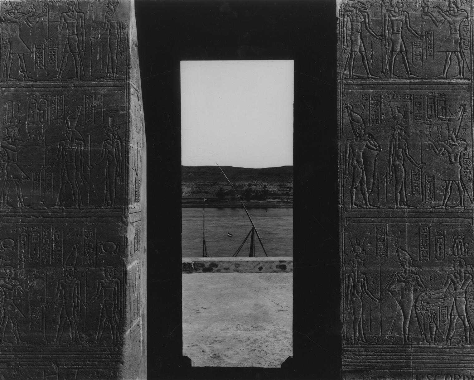 View from the gateway of the Temple of Dendur, looking towards the Nile