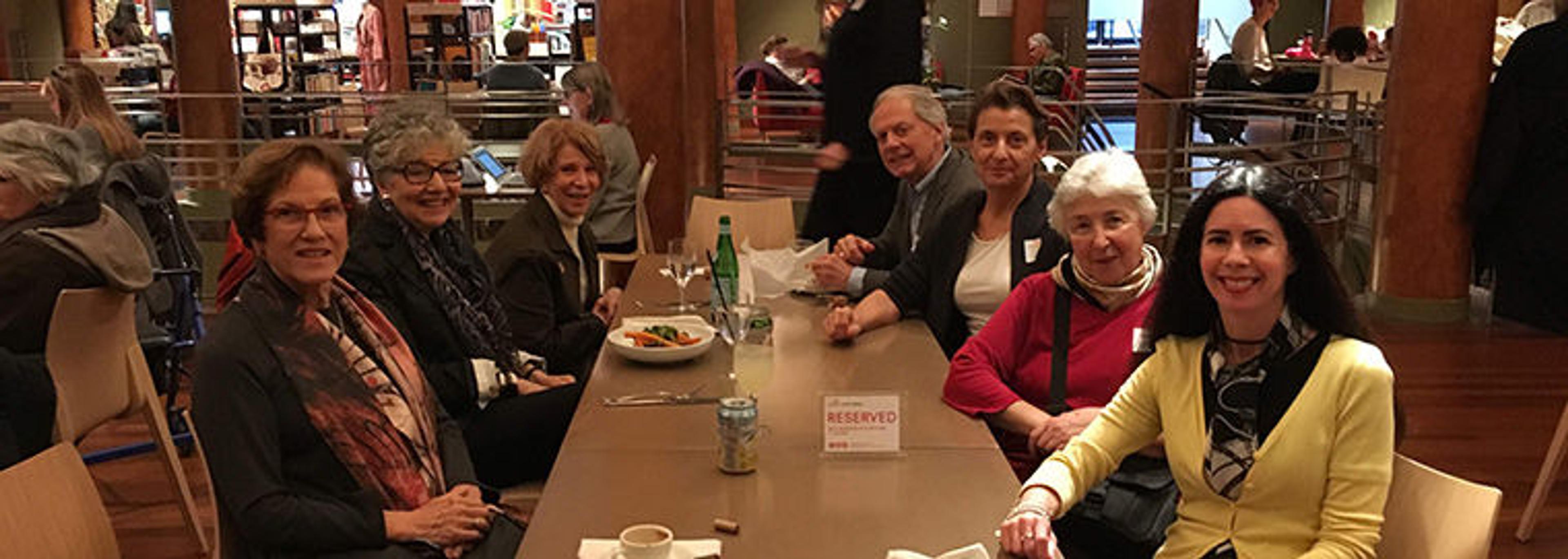 Watson volunteers in a restaurant