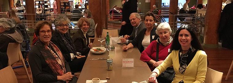 Watson volunteers in a restaurant
