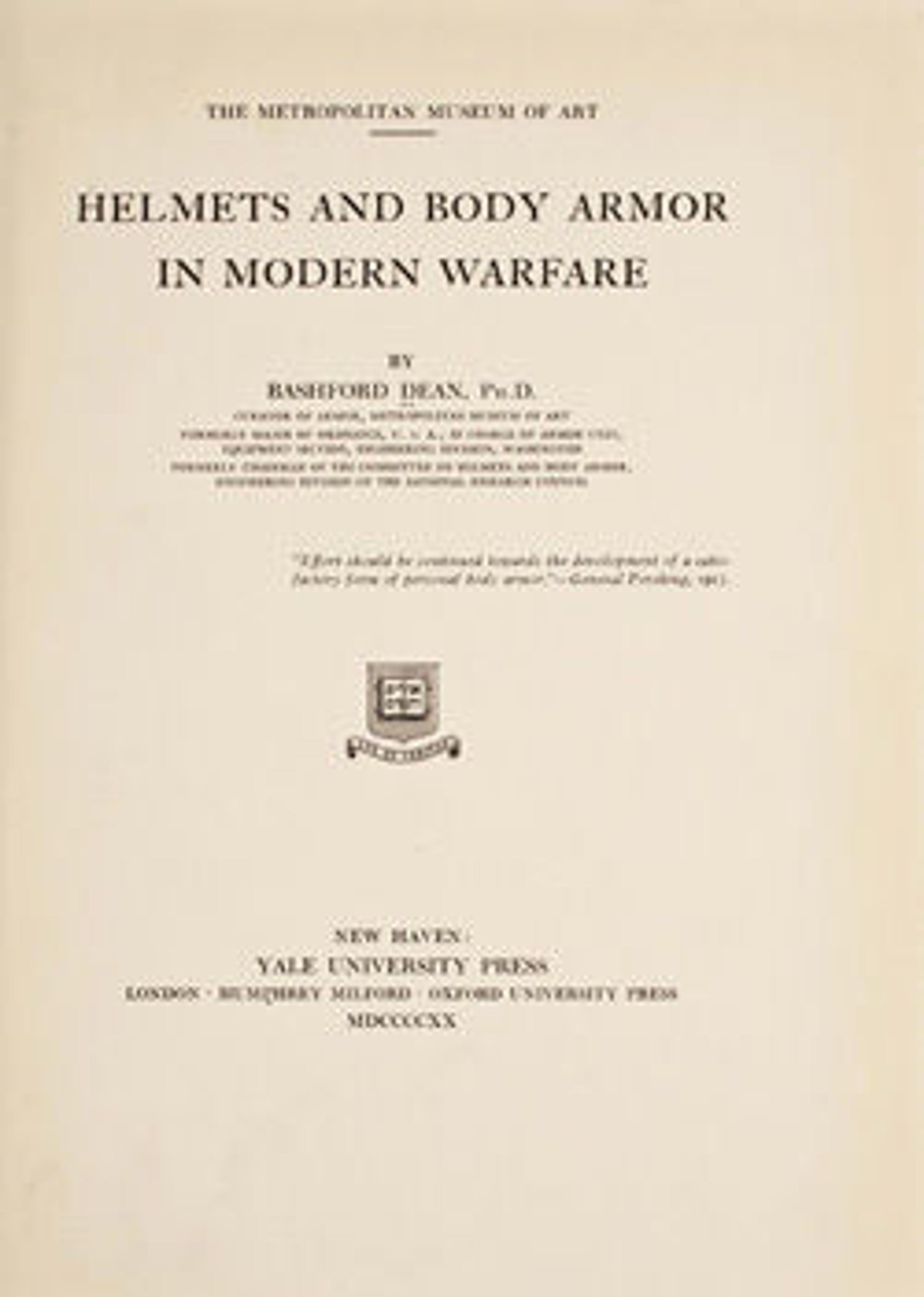 Cover of Helmets and Body Armor