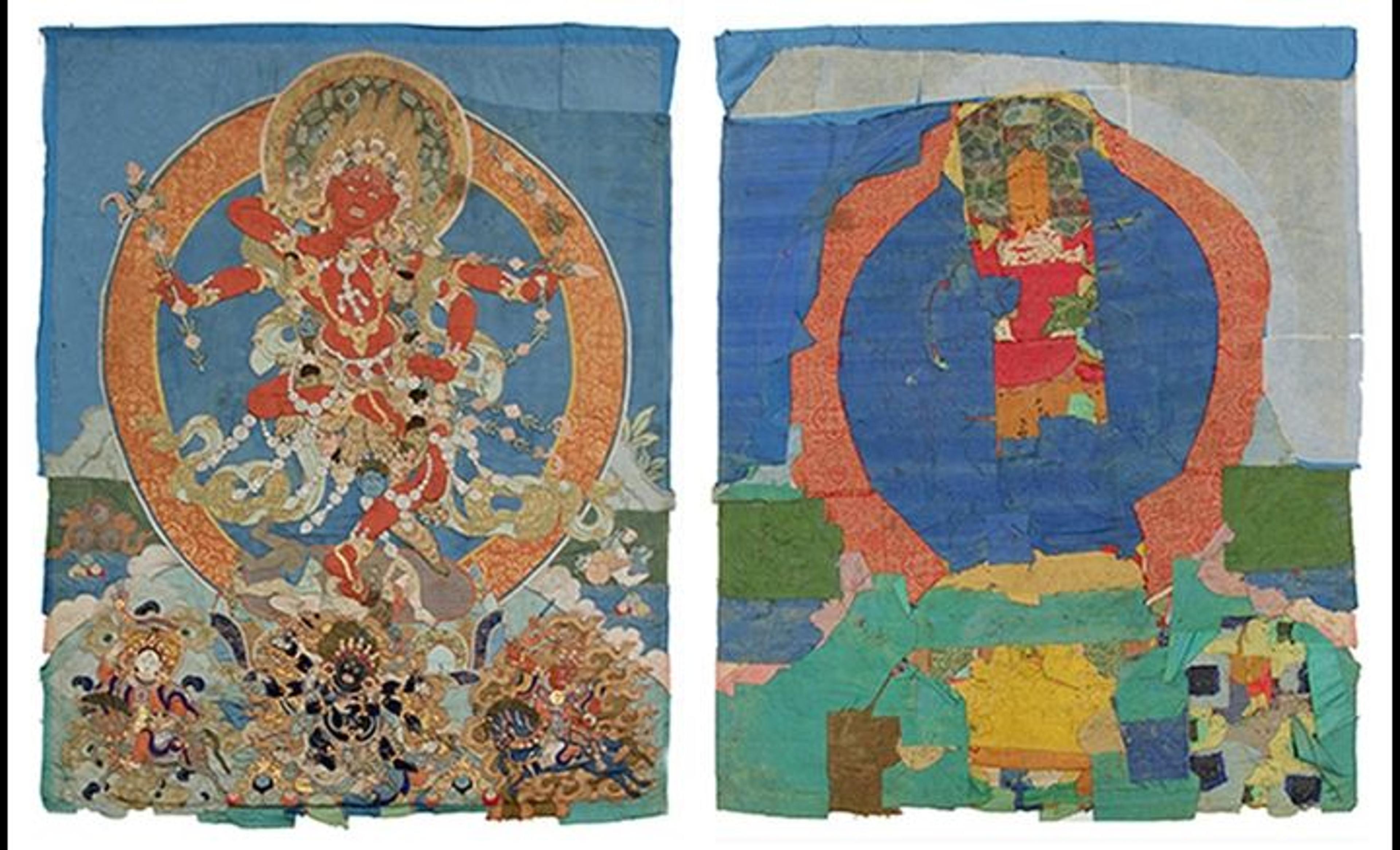 Back and front of Goddess Kurukula thangka