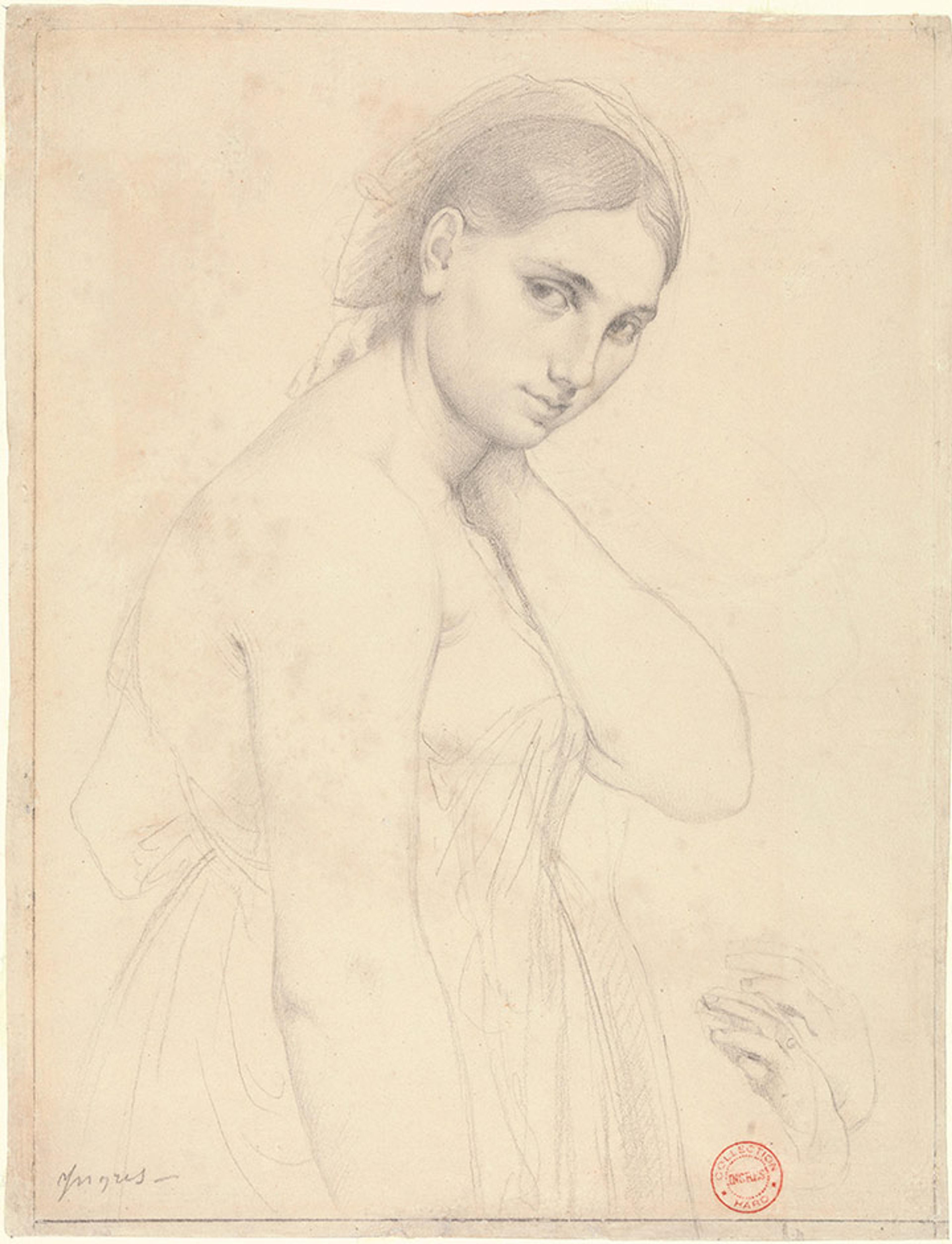 Study for Raphael and the Fornarina by Ingres