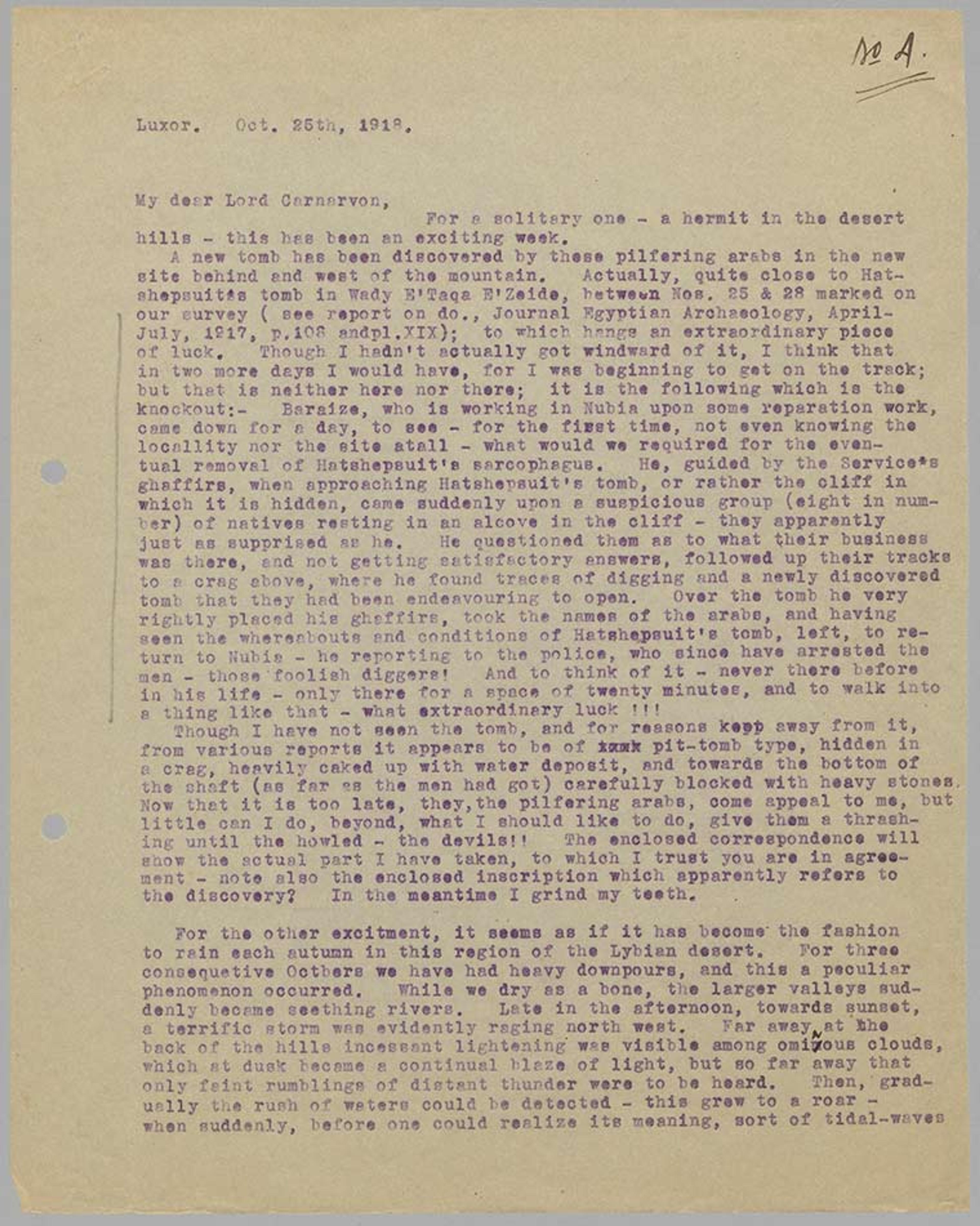 typed letter