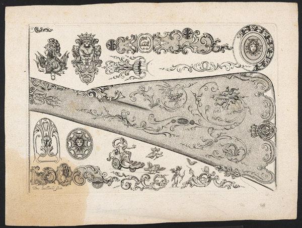 Design for a musket stock from Nouveavx Desseins D'Arquebvseries