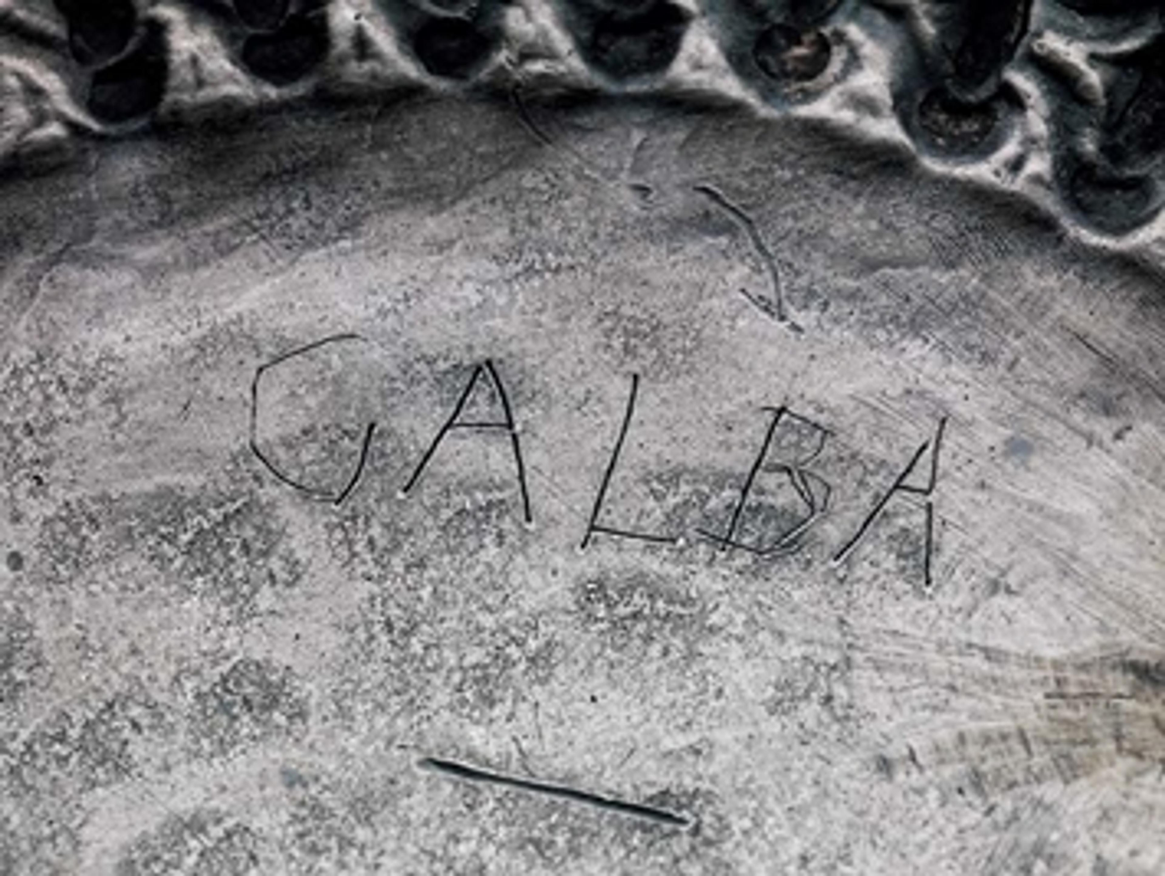 Galba's name inscribed on a cup