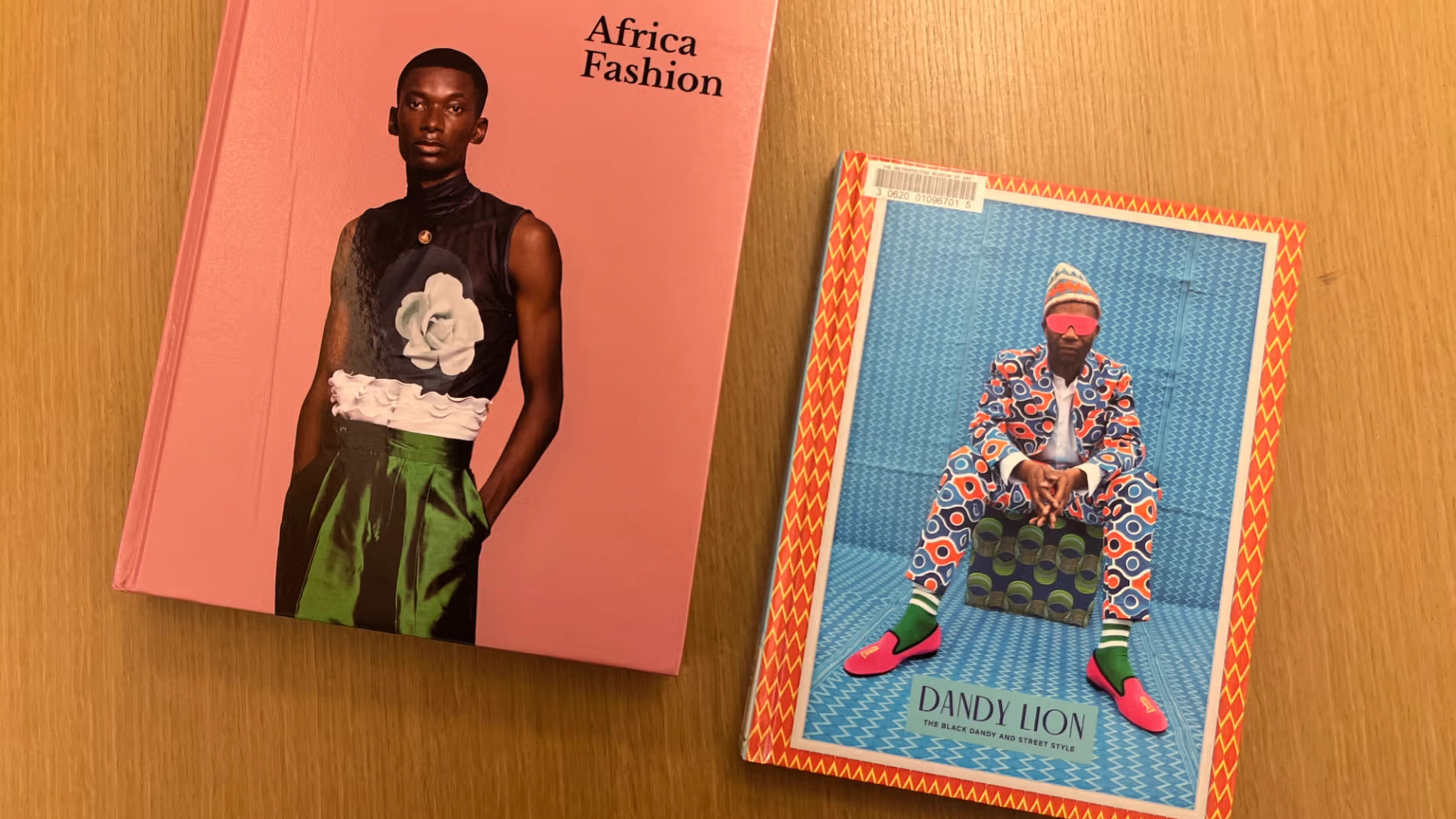 Left: Africa Fashion (London : V&A Publishing, 2022). Right: Shantrelle P. Lewis. Dandy Lion: The Black Dandy and Street Style (New York: Aperture, 2017)
