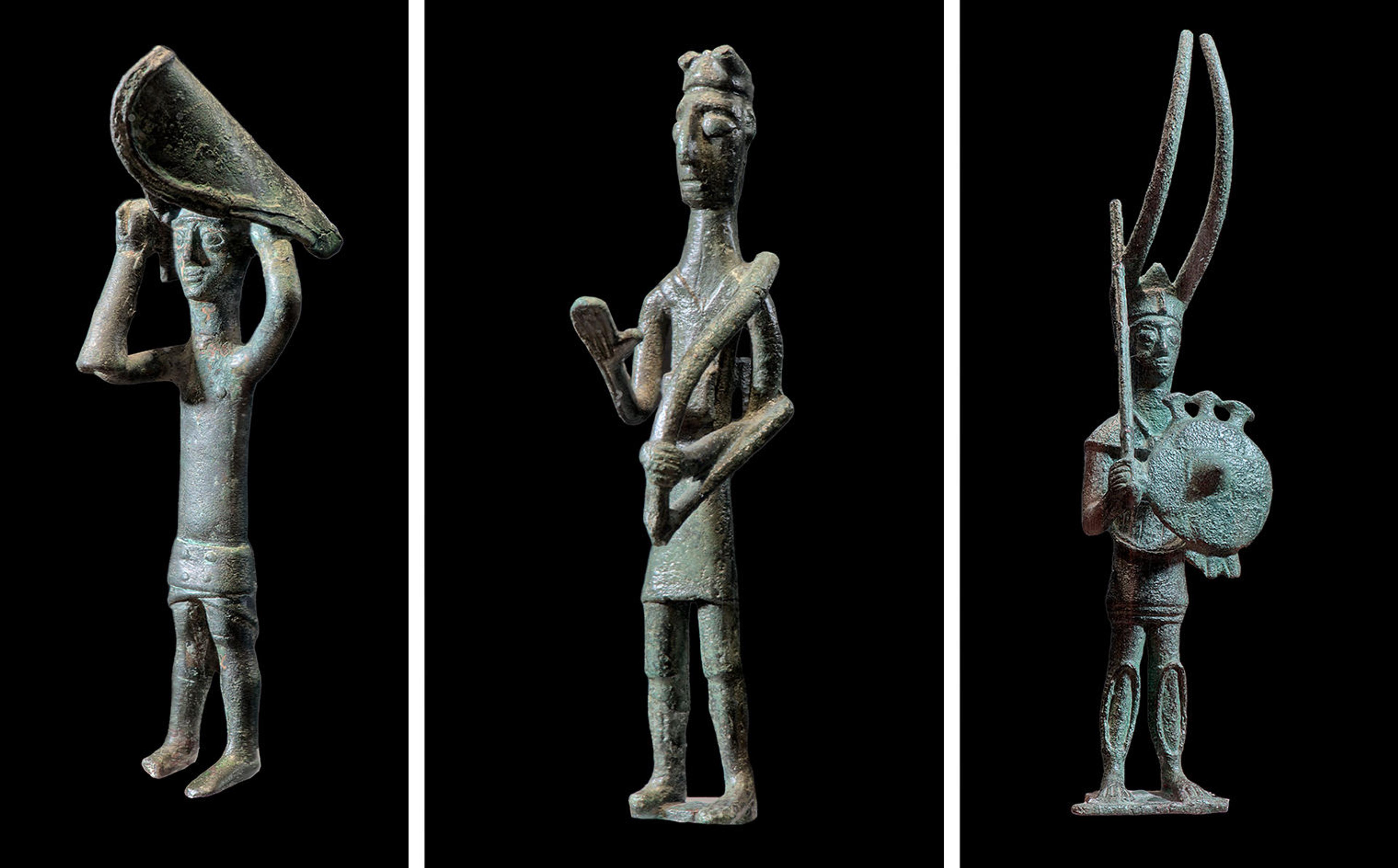 Three bronze statuettes from Sardinia