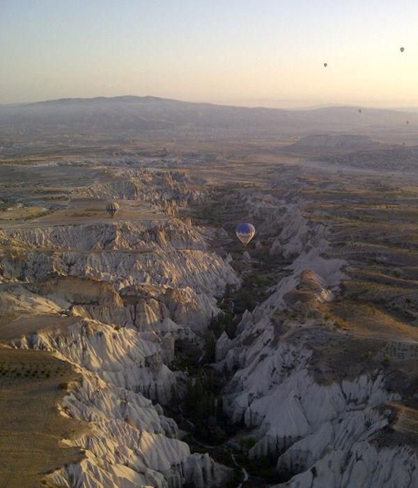 Cappadocia, as seen from a hot-air balloon. Photograph by Nancy Wu