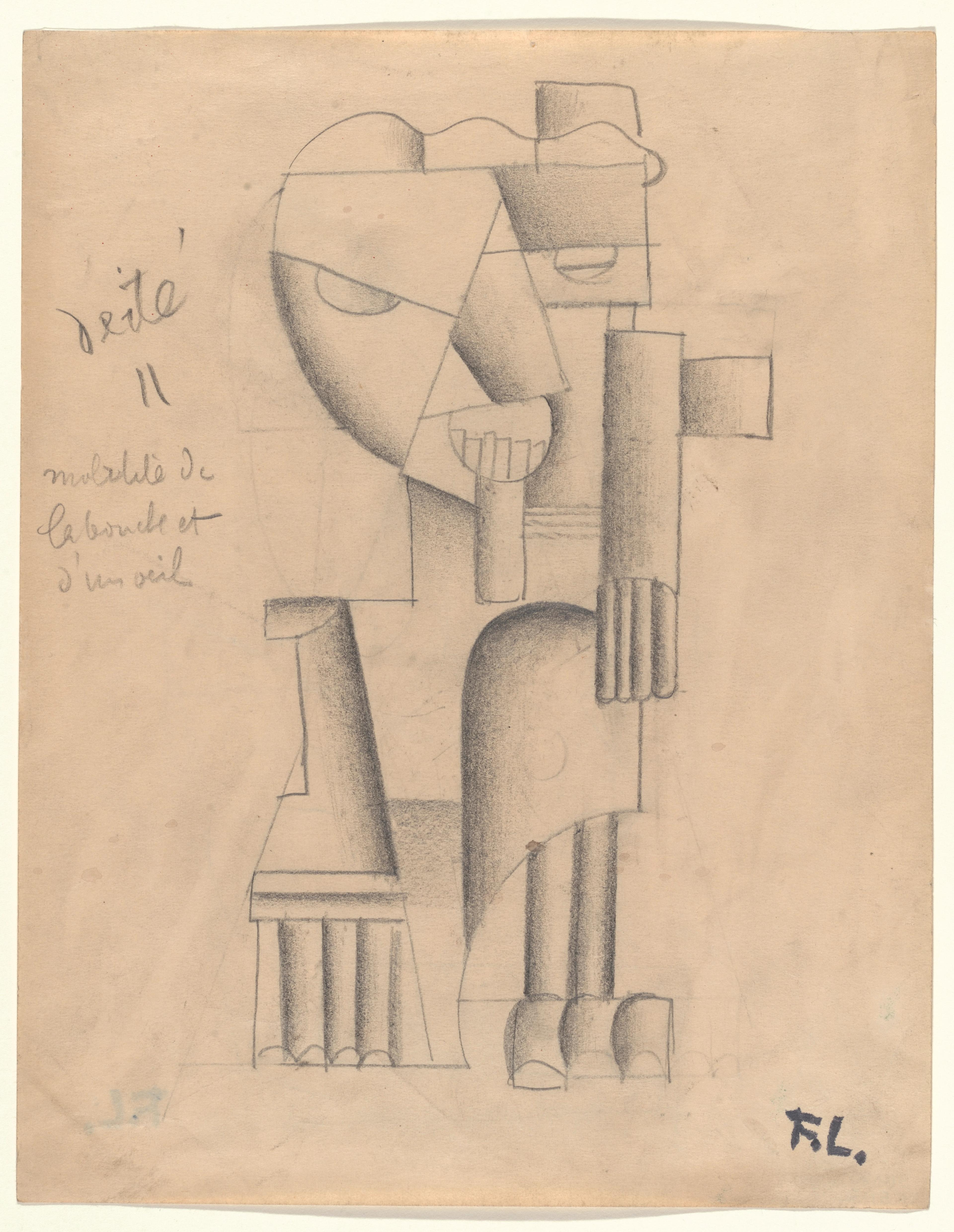 Image of Fernand Léger, Deity, costume design for The Creation of the World, 1922.