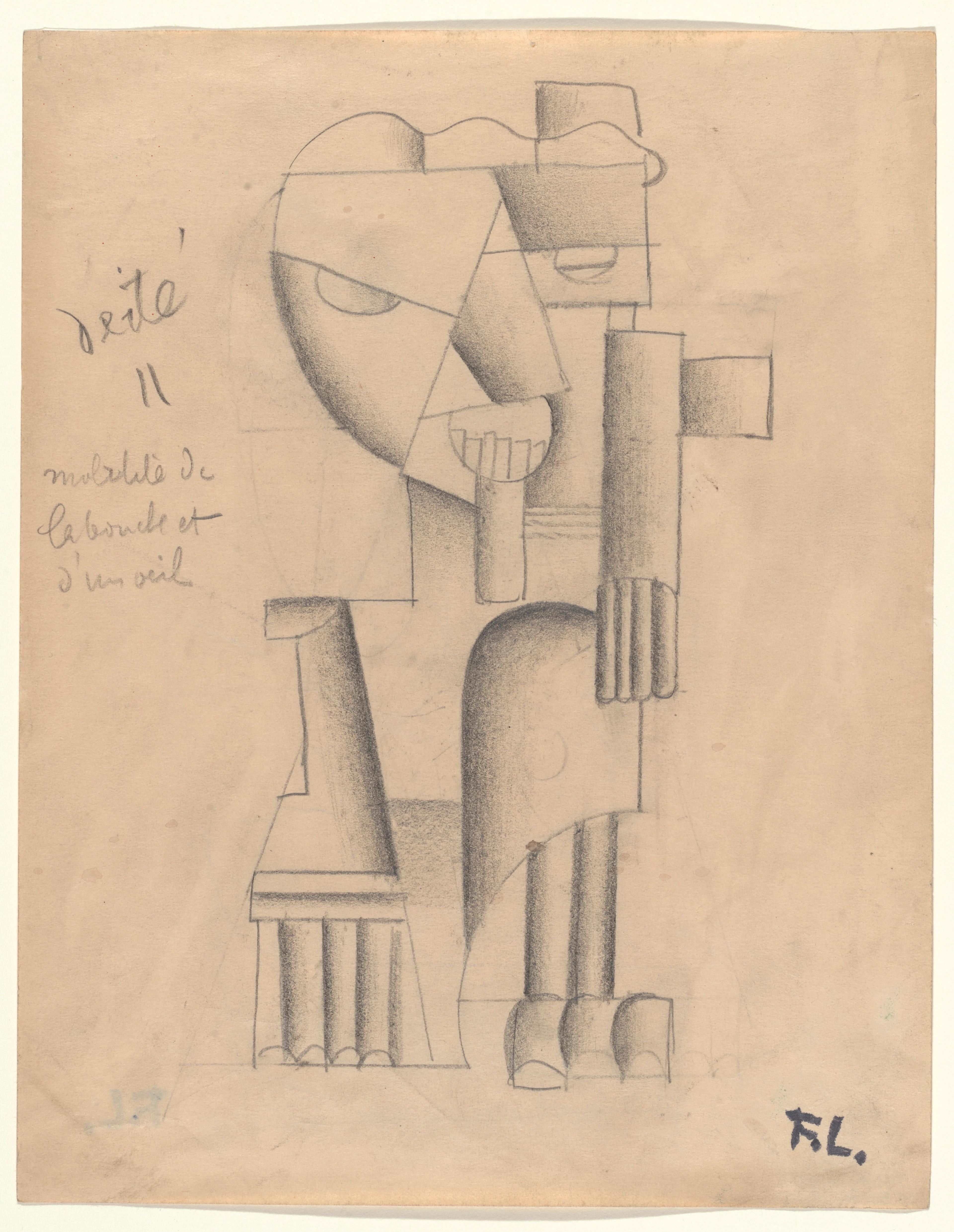 Image of Fernand Léger, Deity, costume design for The Creation of the World, 1922.