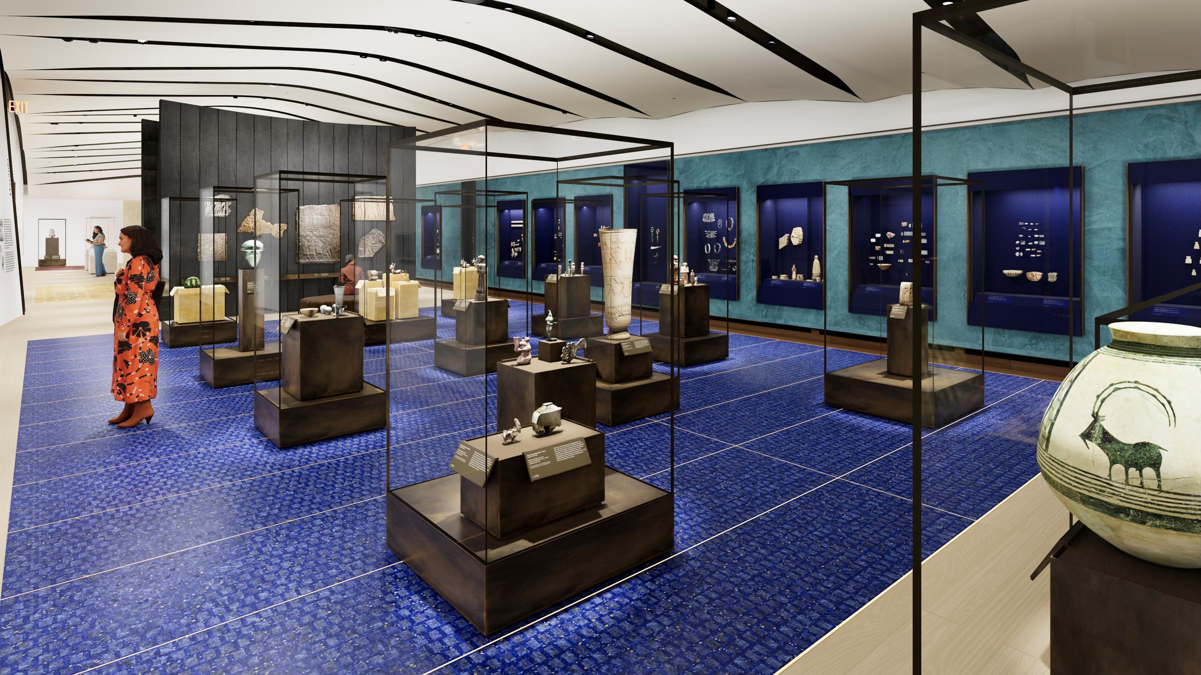 Rendering of new Ancient Near Eastern Art galleries at The Met