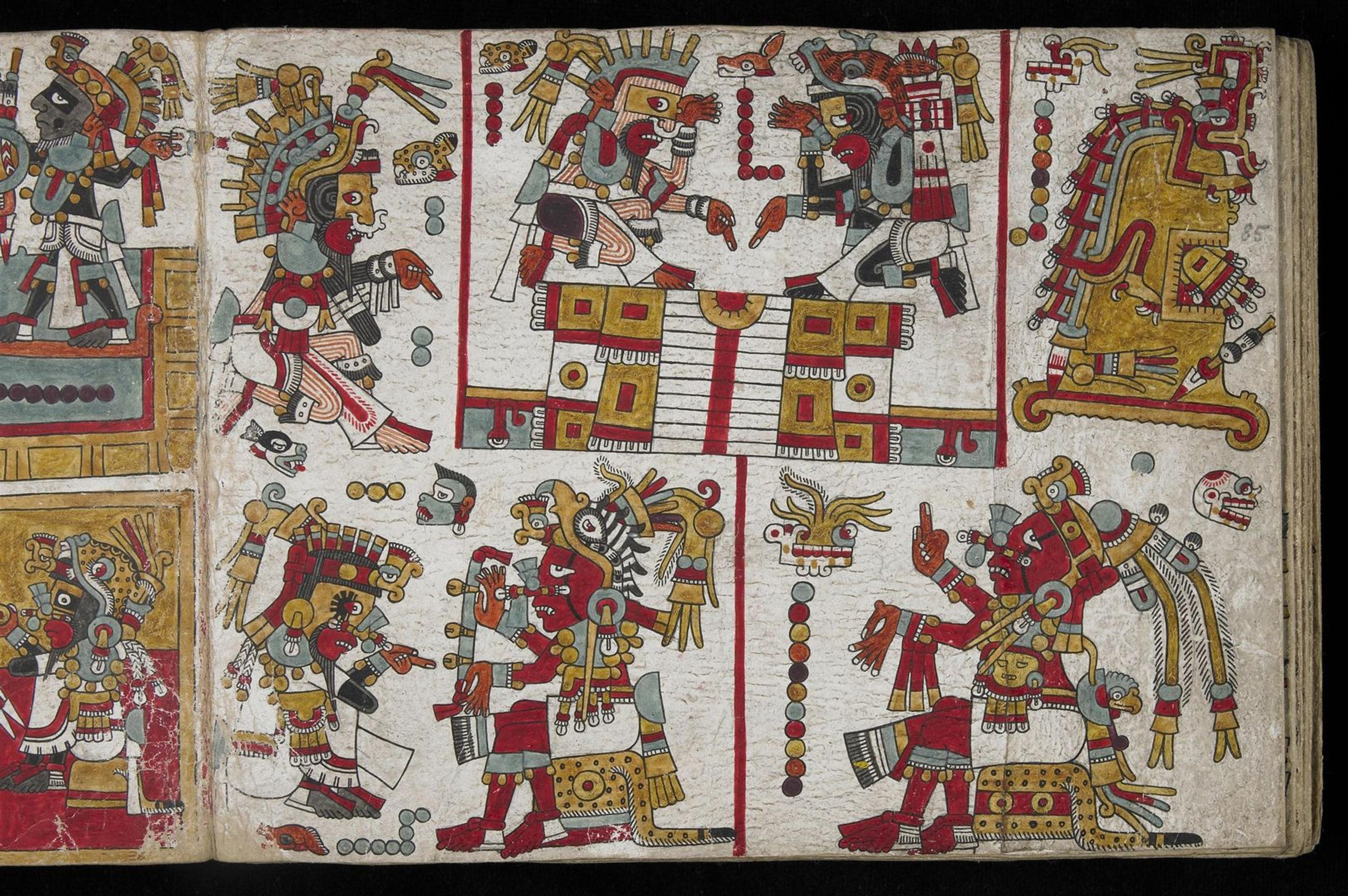 A page from the ancient Mexican tome Codex Zouche-Nuttall