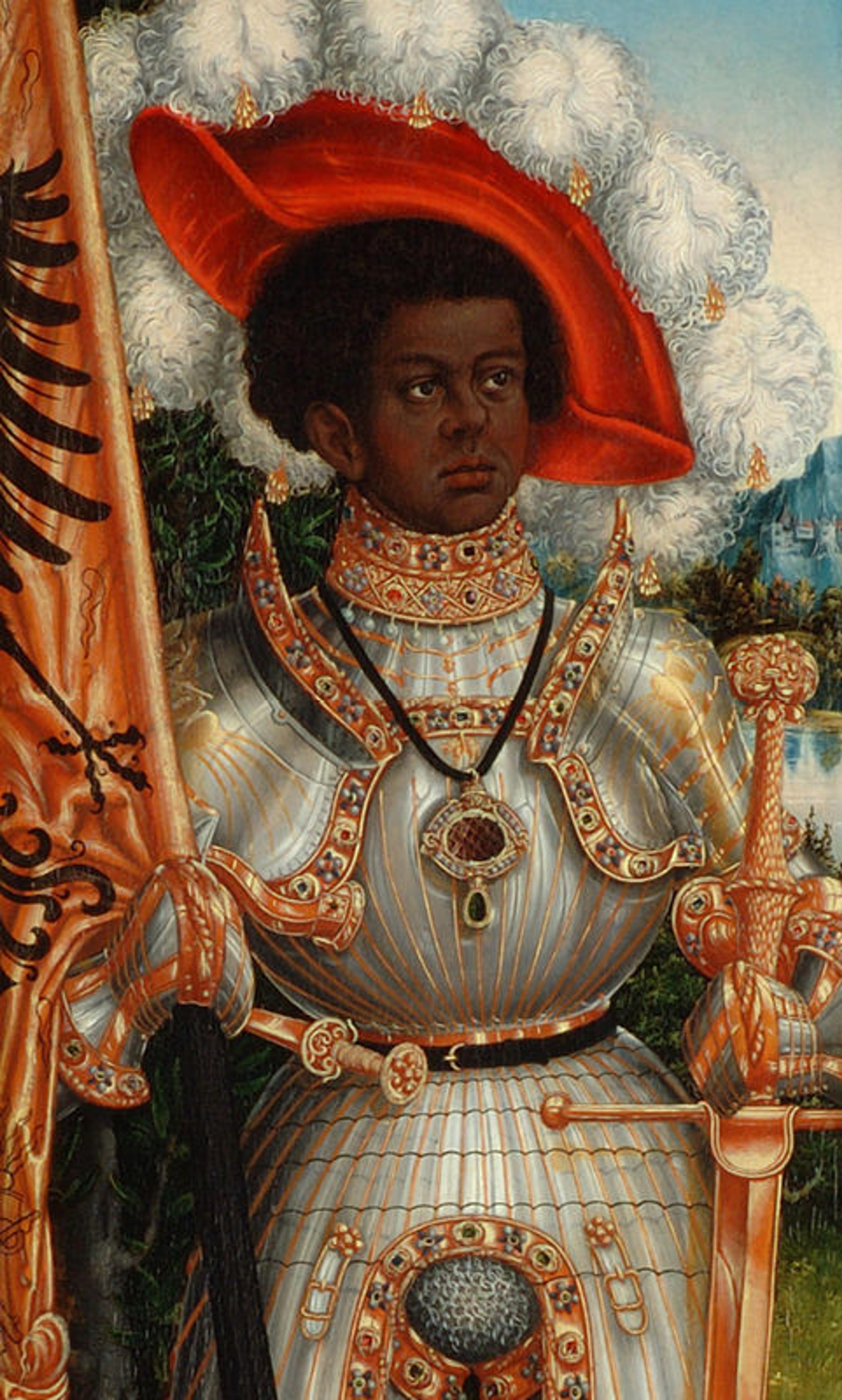 Cranach's Saint Maurice (detail)