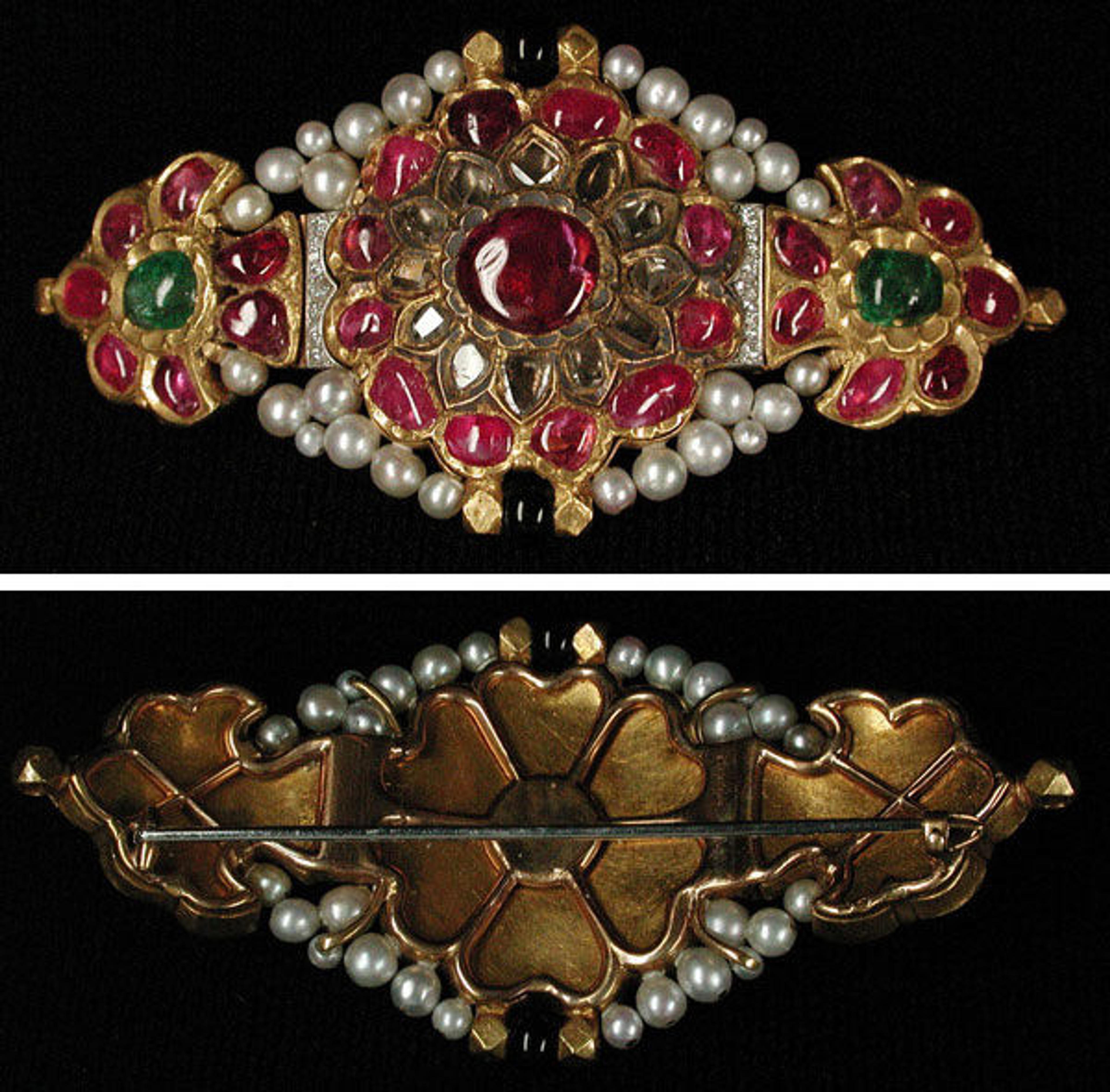 Centerpiece from an armlet (bazuband) later made into a brooch