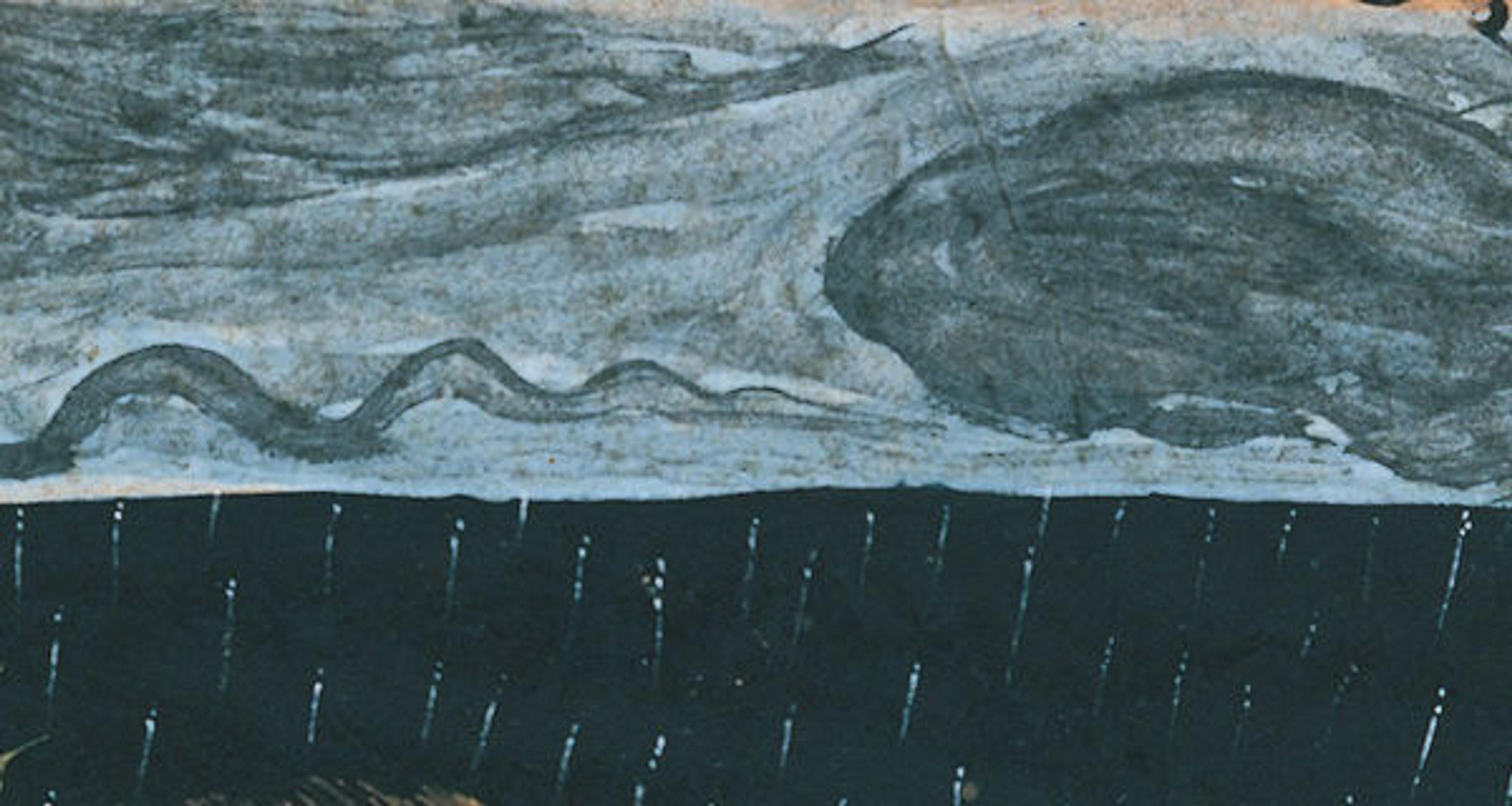 Detail view showing monsoon rains and sky