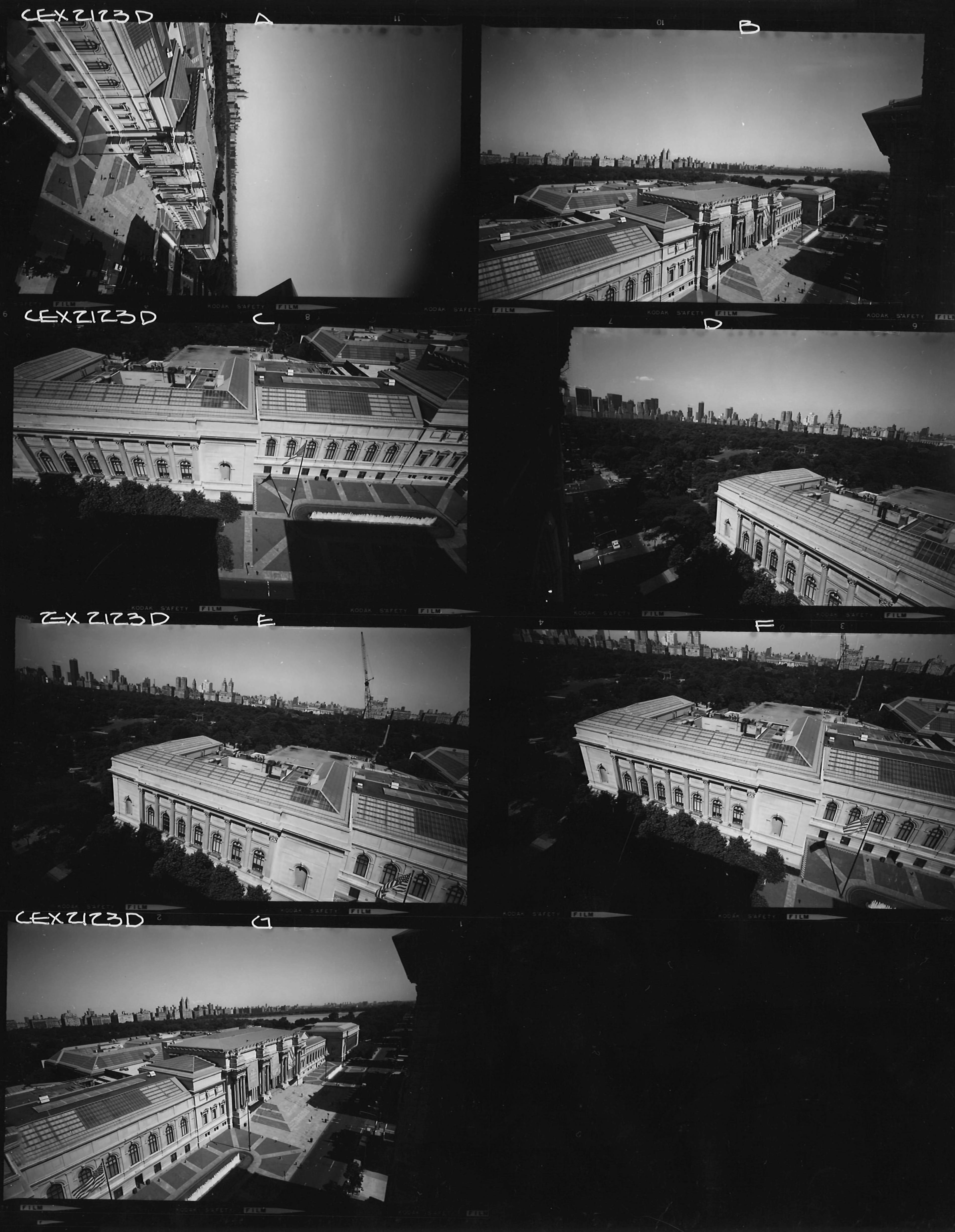 Black-and-white photo sheet showing exterior views of The Met