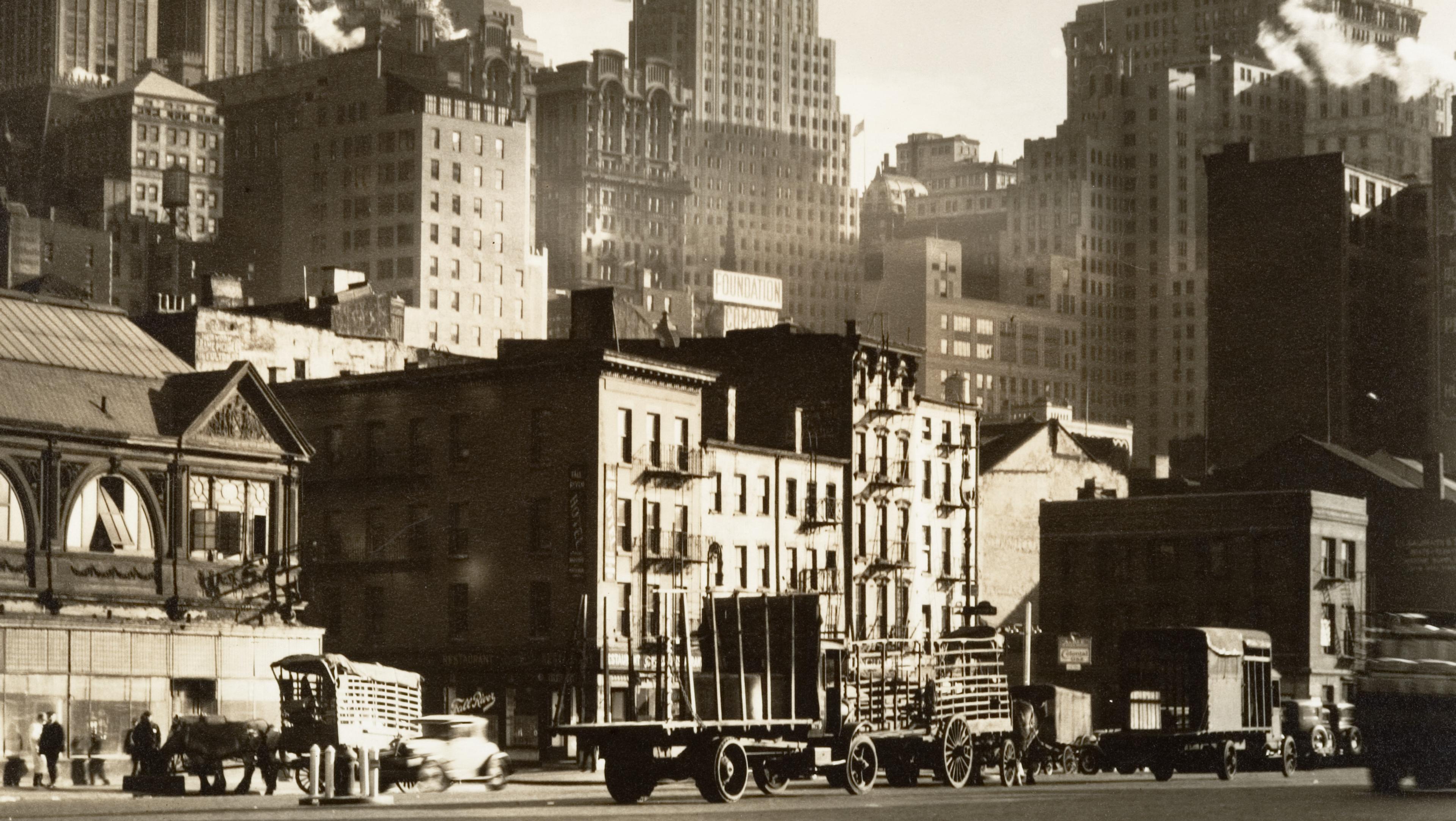 Berenice Abbott's "West Street" photograph.