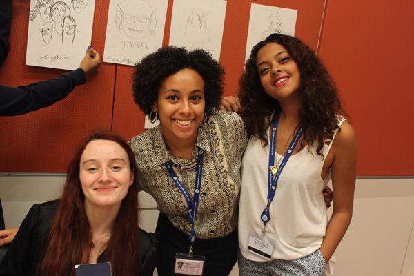 Ana with Morgan and Kaylene, two other summer 2014 high school interns, at the intern-led Career Lab. Photograph courtesy of Isabelle Fernandez