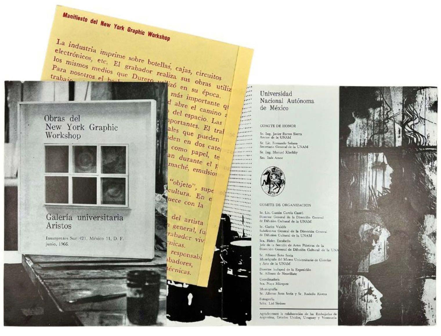 Inside spread of Obras del New York Graphic Workshop,