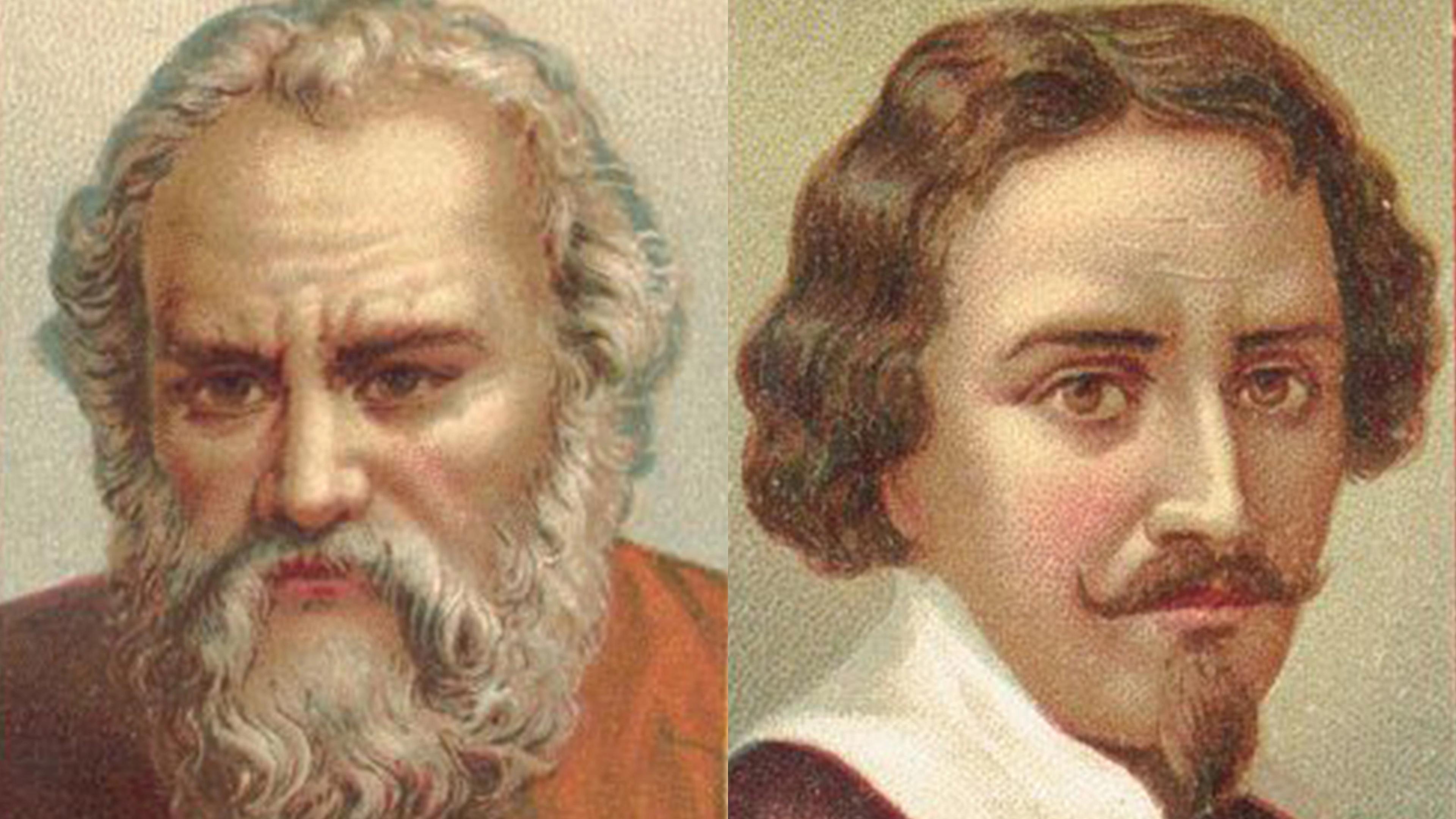 Collector cards showing Archimedes and Zansz