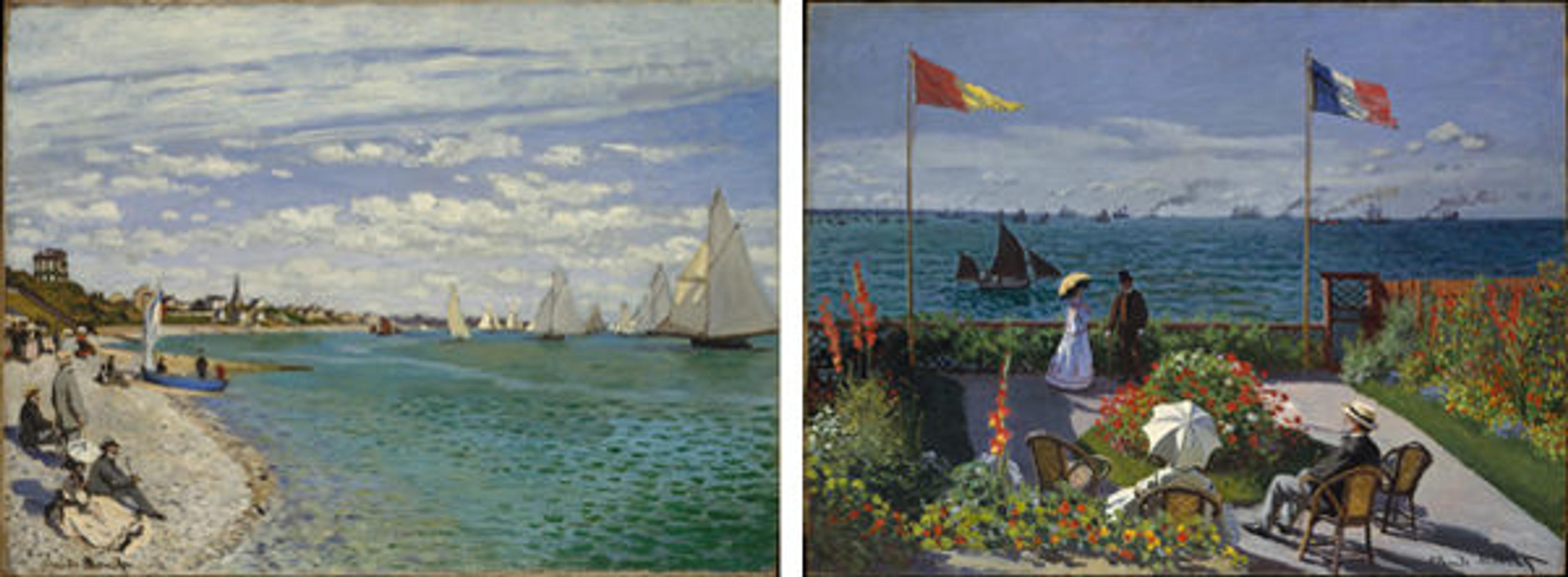 Composite image of two Monet paintings