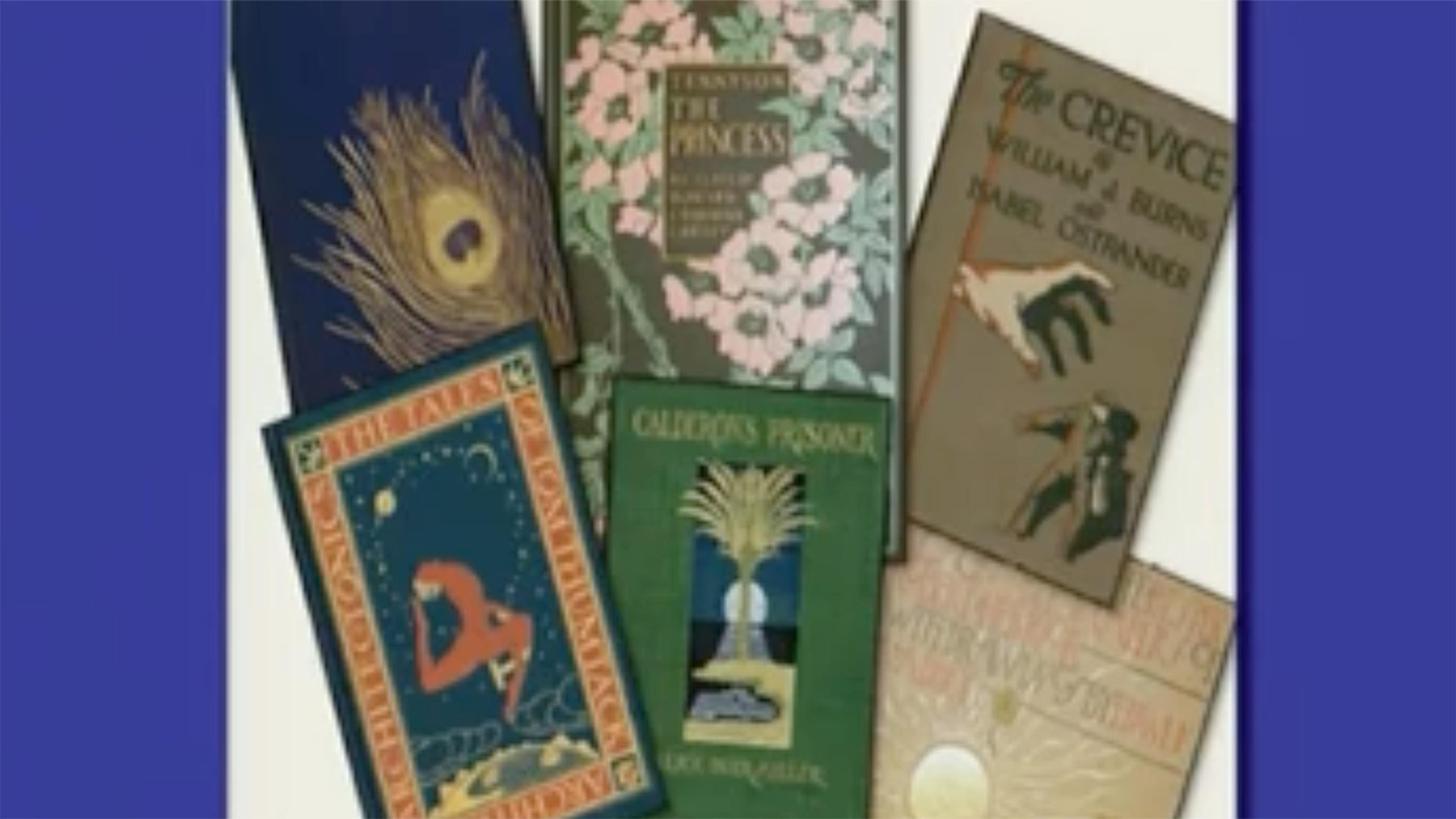 Arrangement of six book covers.