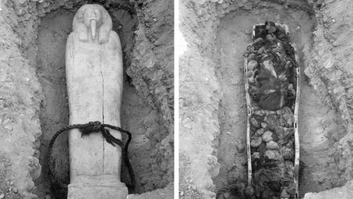 Image for Undecorated Coffin from an Embalming Cache, Labelled “Khaemhor” (26.3.13a, b)