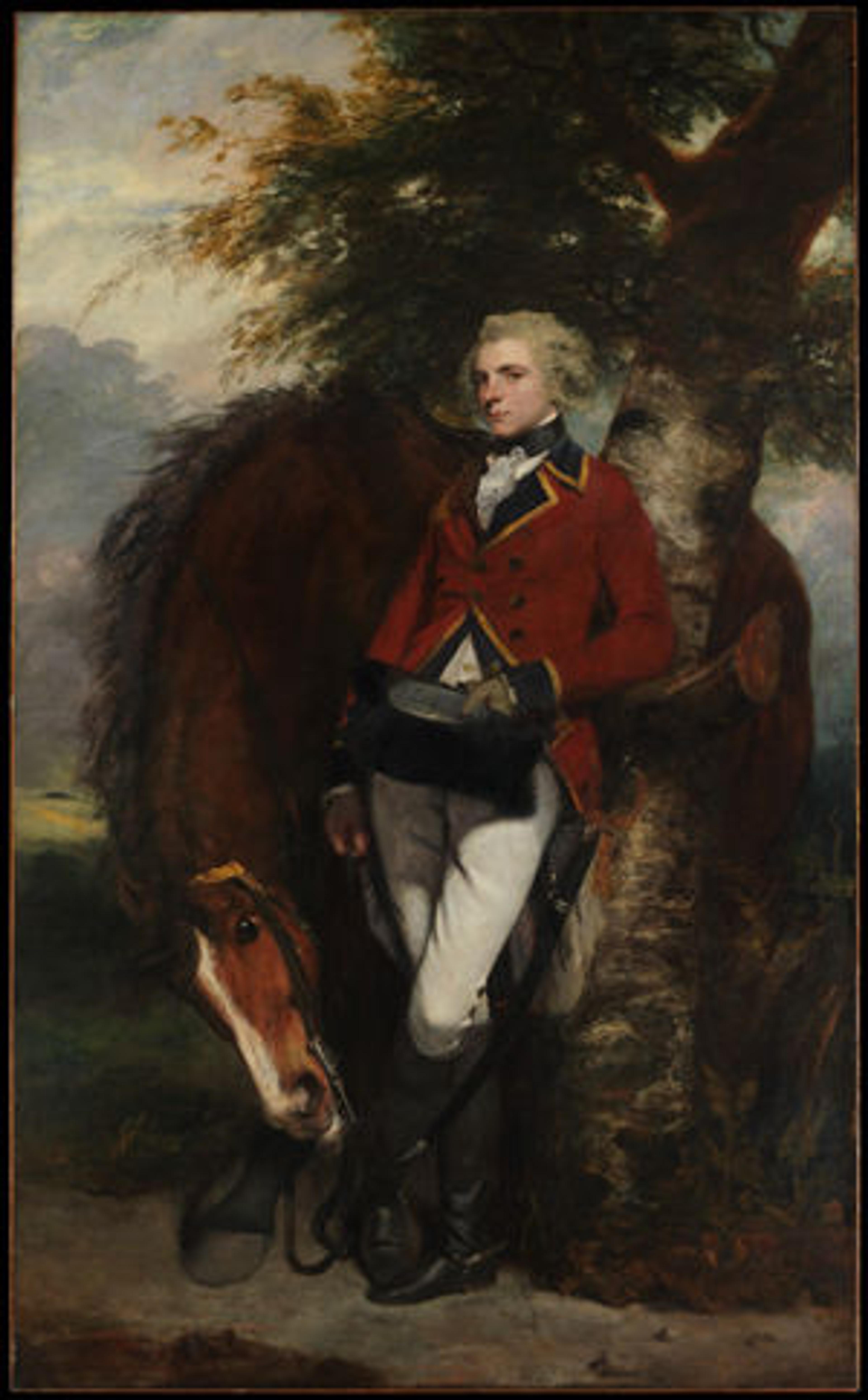 Sir Joshua Reynolds (British, 1723–1792). George K. H. Coussmaker (1759–1801), 1782. Oil on canvas; 93 3/4 x 57 1/4 in. (238.1 x 145.4 cm). The Metropolitan Museum of Art, New York, Bequest of William K. Vanderbilt, 1920 (20.155.3)