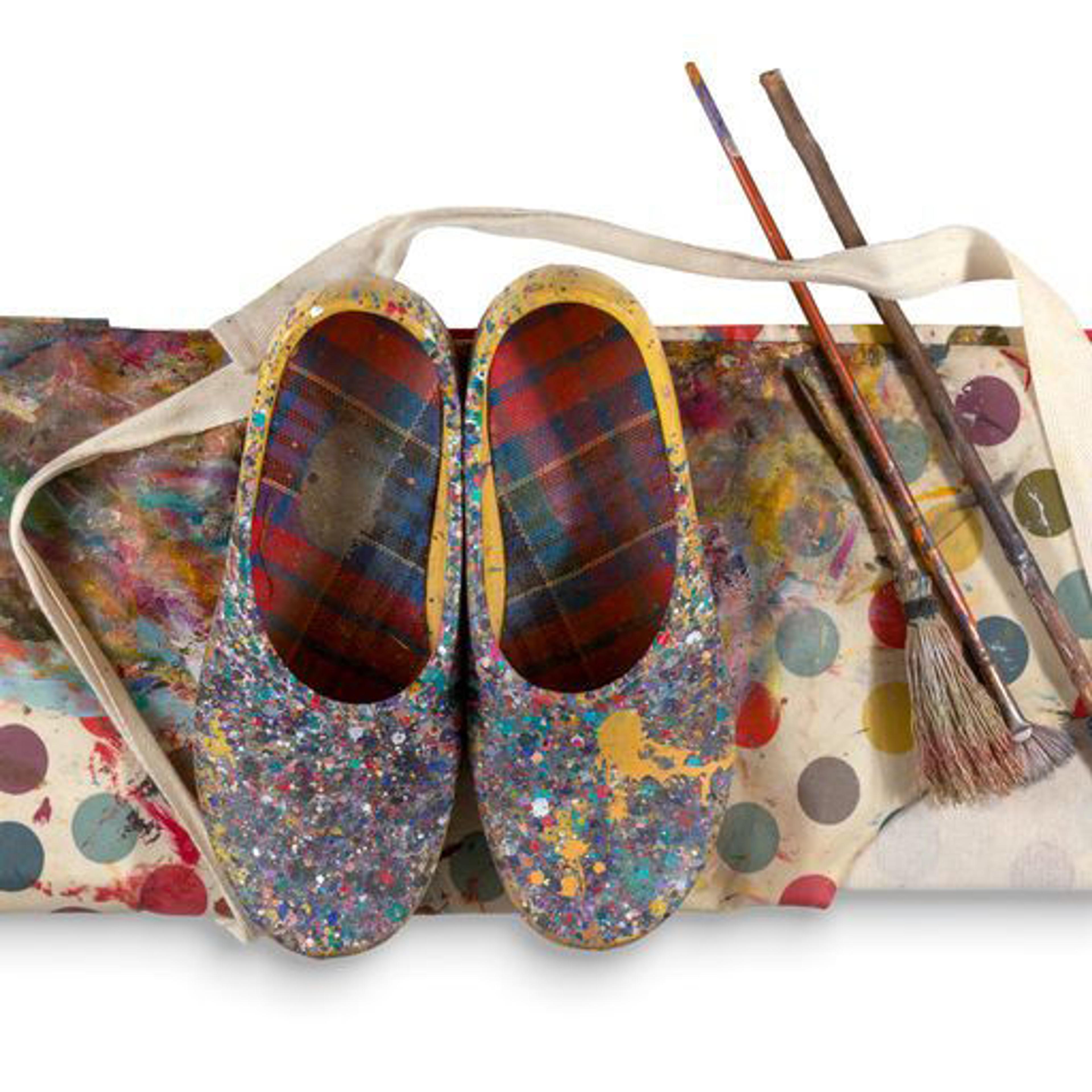 Paint splattered clogs