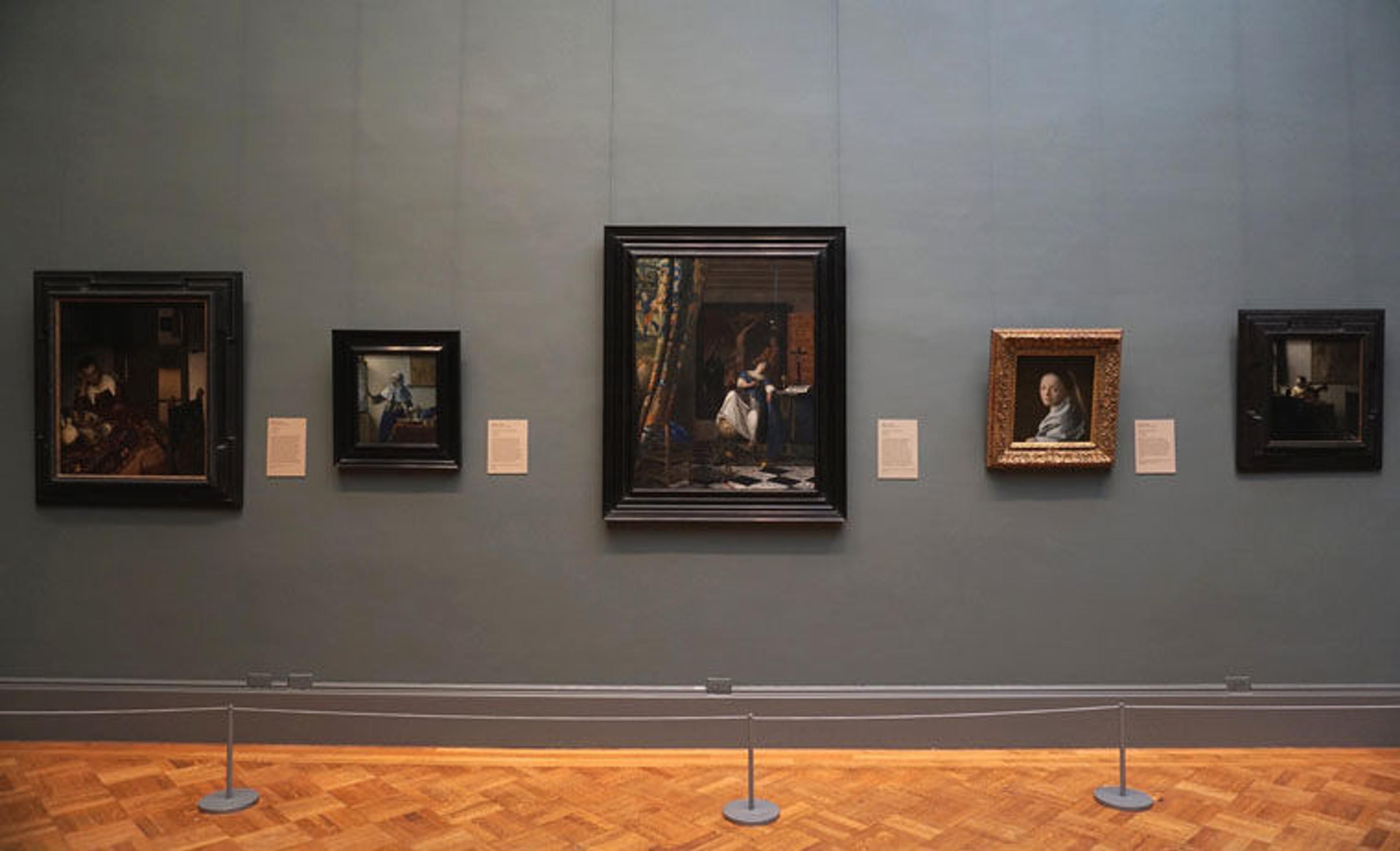 View of The Met's five Vermeers as installed in Gallery 630.
