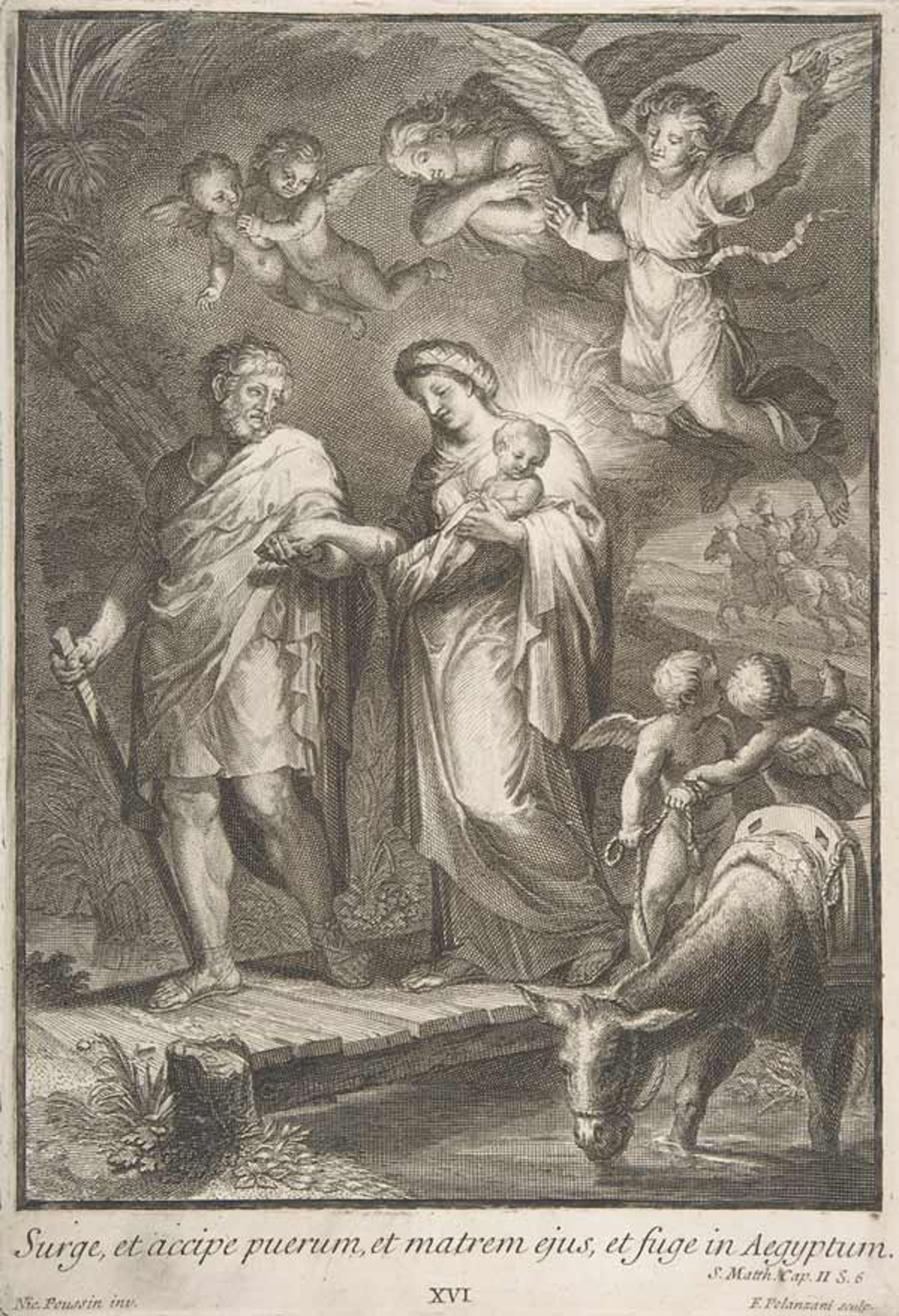 Francesco Polanzani (Italian, 1700-after 1783), after Jacques Stella (French, 1596-1657), The Flight into Egypt