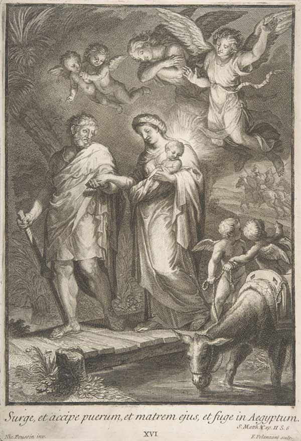 Francesco Polanzani (Italian, 1700-after 1783), after Jacques Stella (French, 1596-1657), The Flight into Egypt