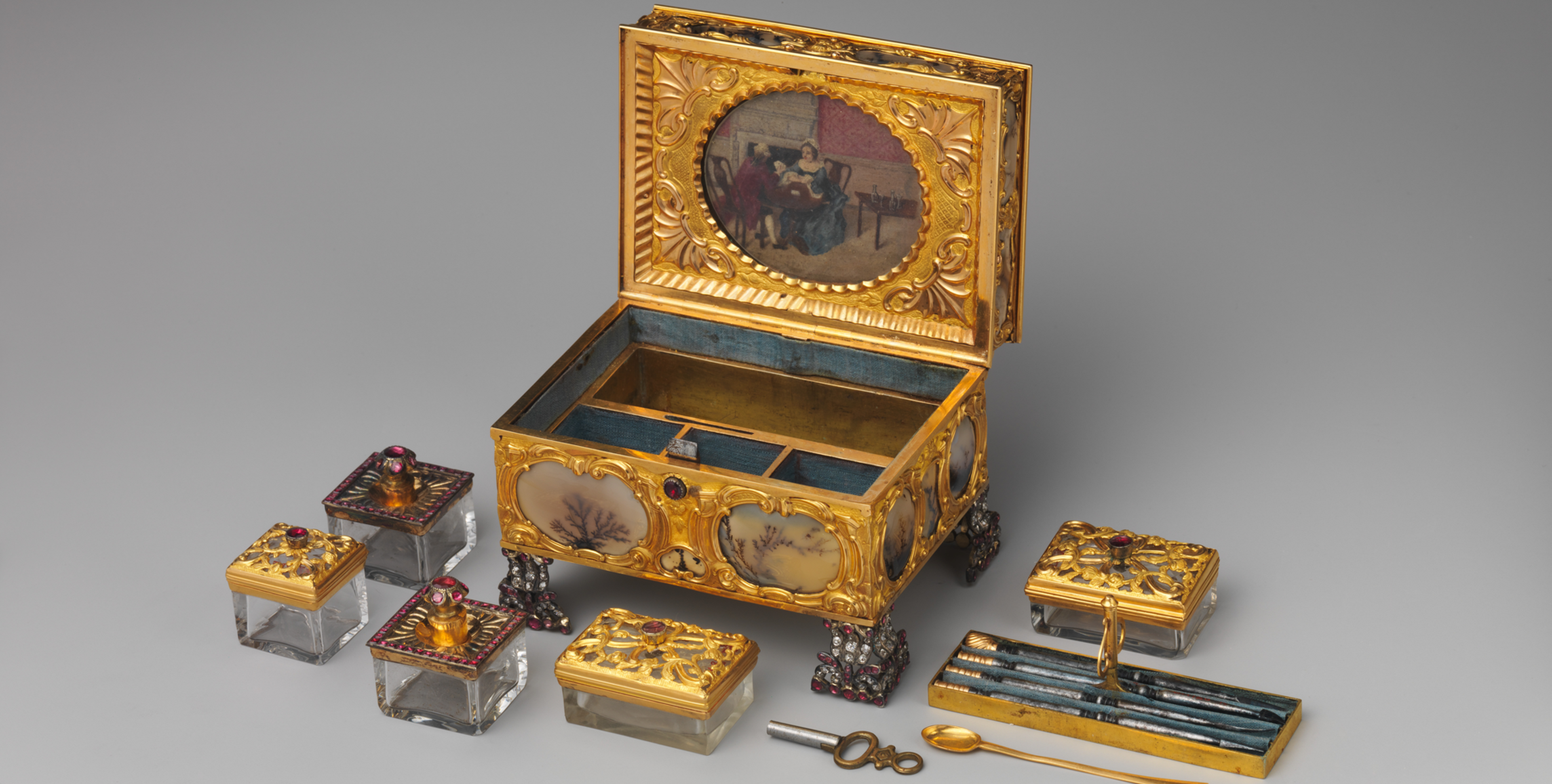 An image of a collection of European Decorative Art Objects.