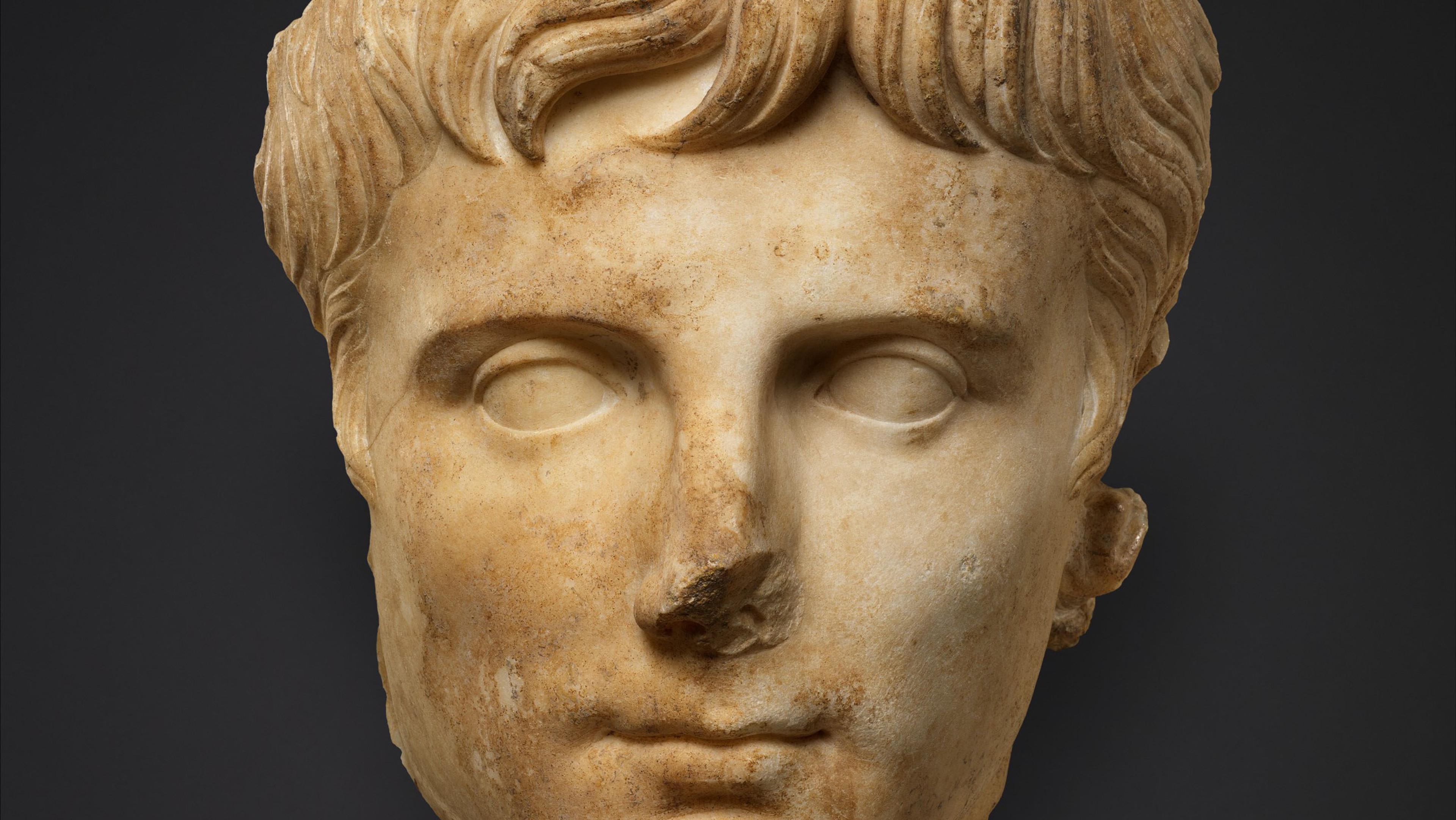 Marble portrait of the emperor Augustus