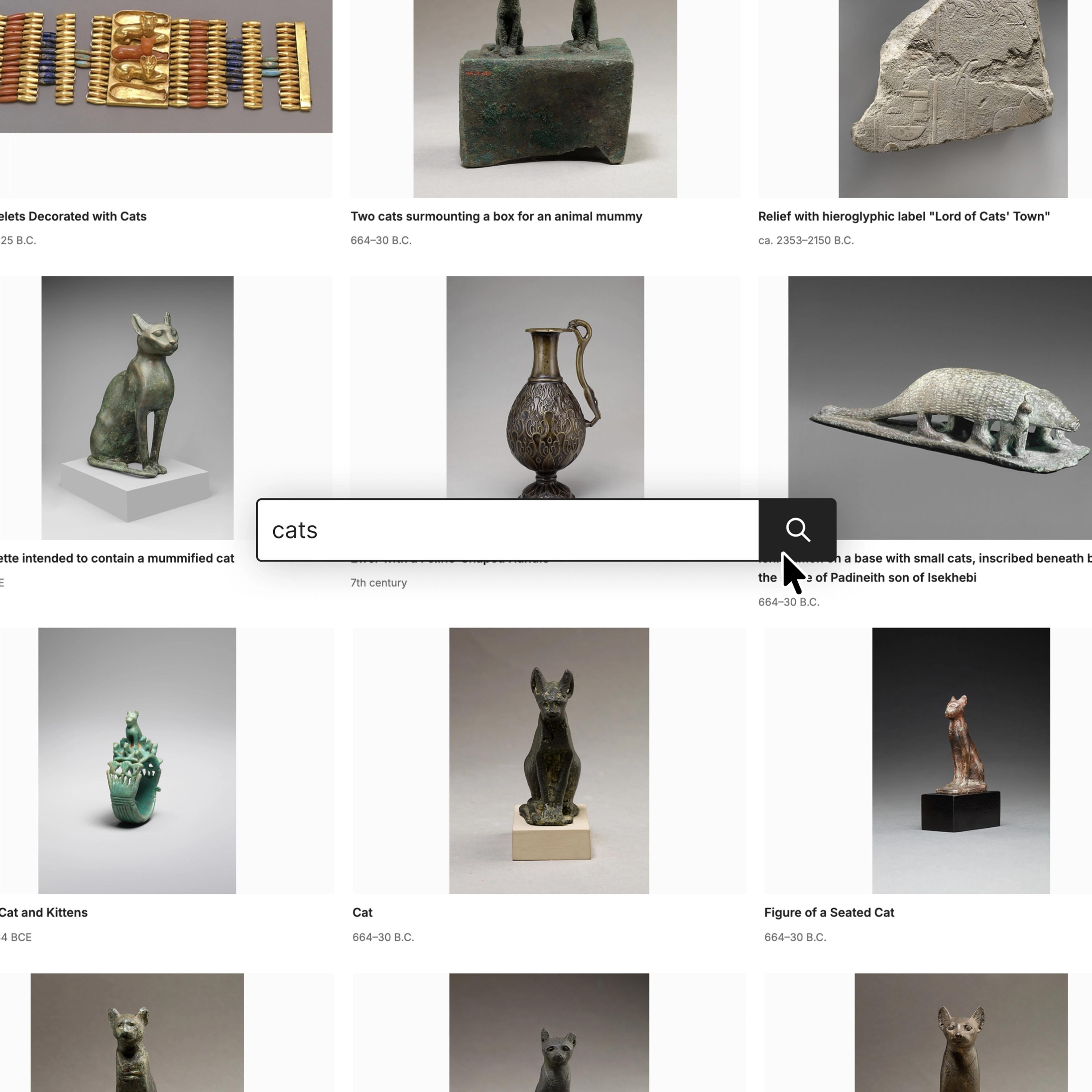 Search engine result of various cats