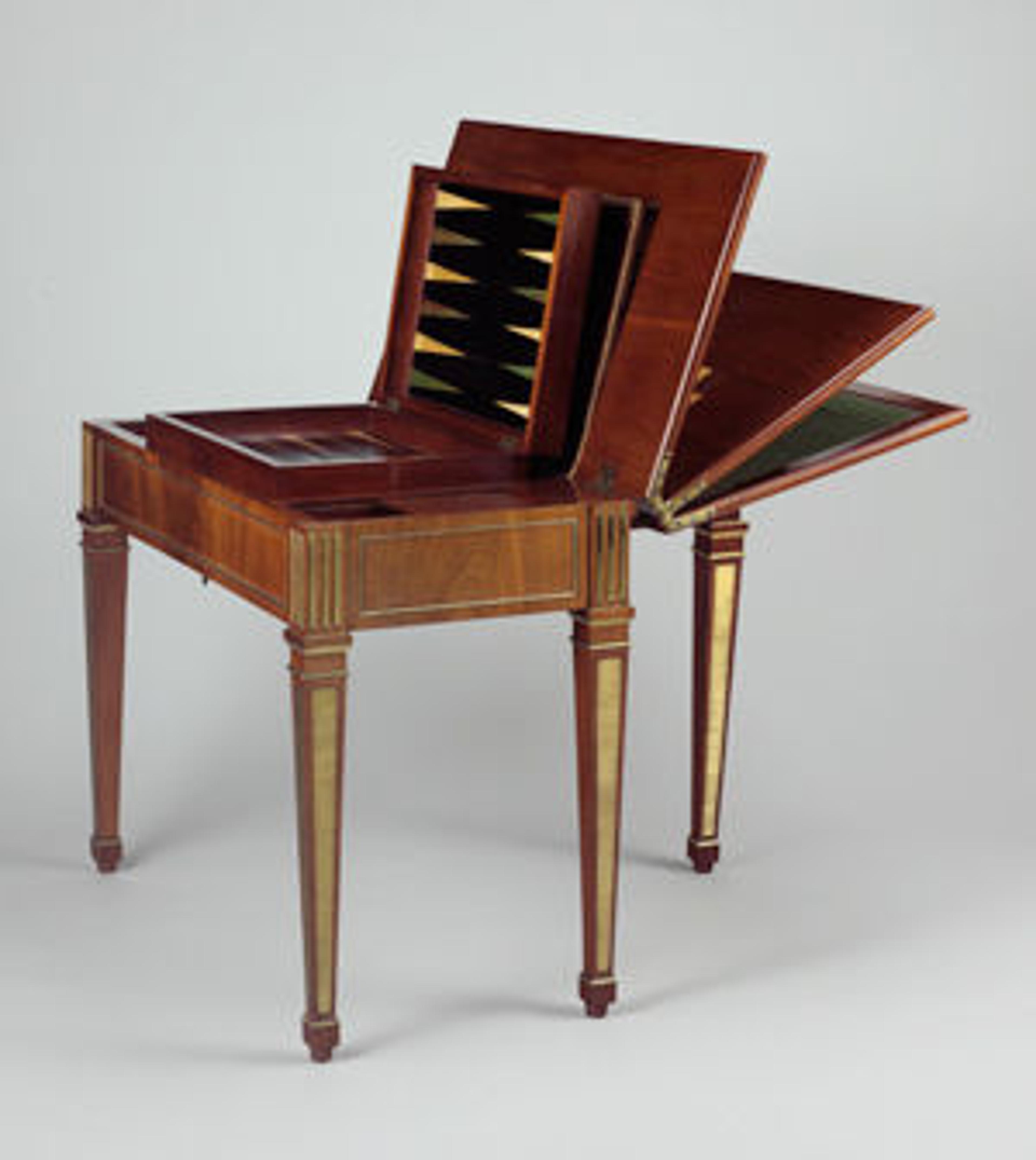 David Roentgen (German, 1743–1807, master 1780) | Game table, ca. 1780–83 | 2007.42.1a–e, .2a–o, aa–nn
