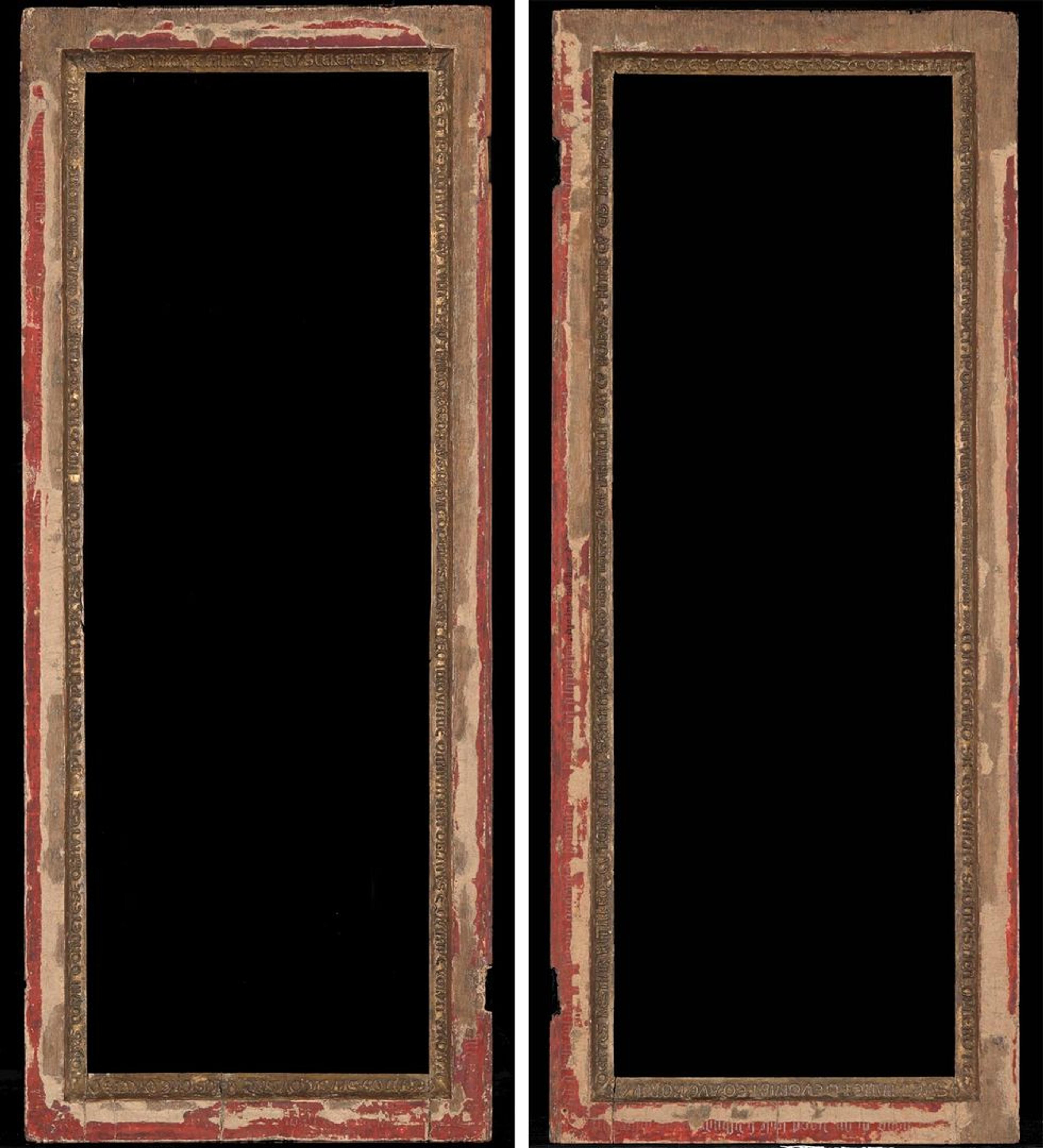 Photos of two rectangular frames against a black background