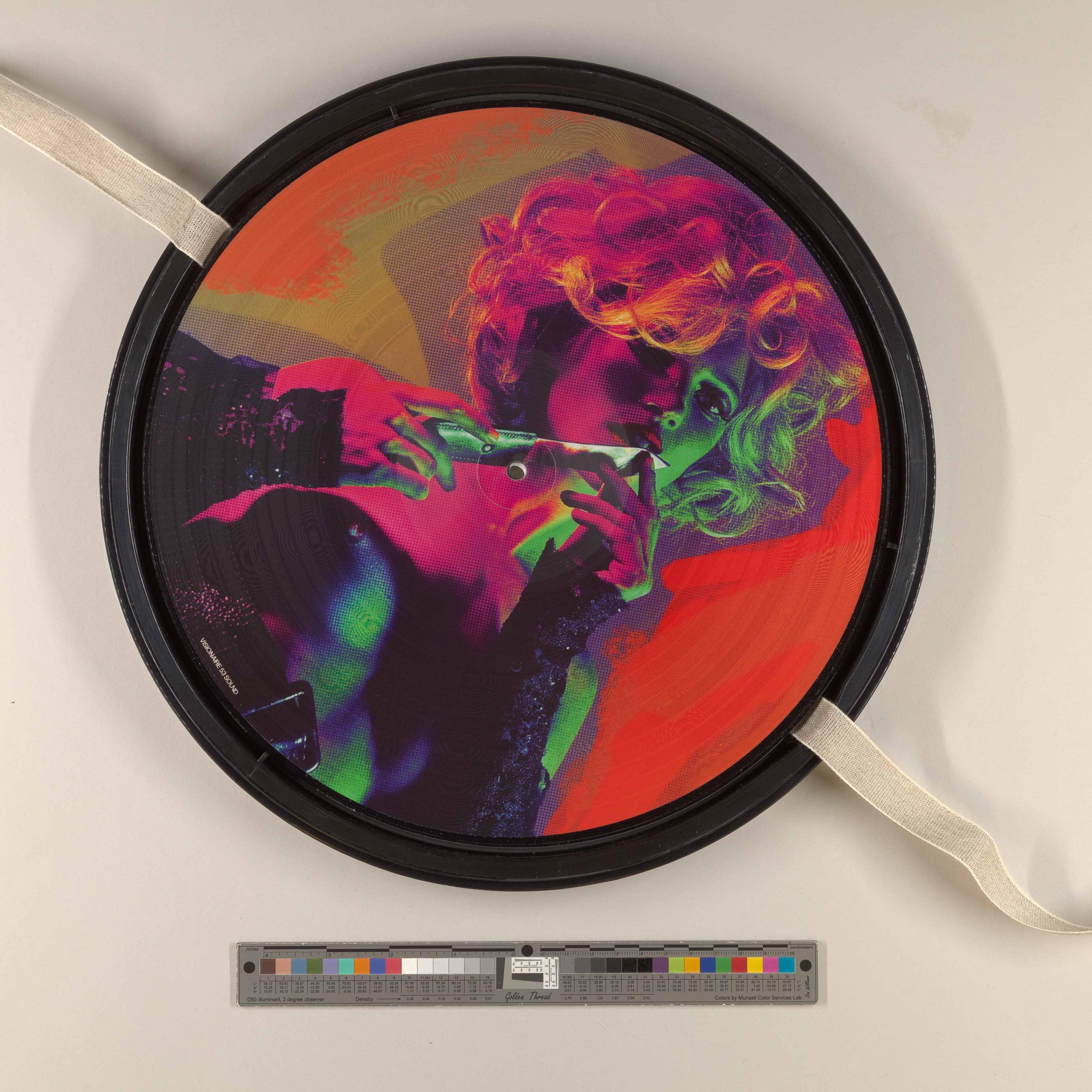 Colorful record featuring portrait of a woman