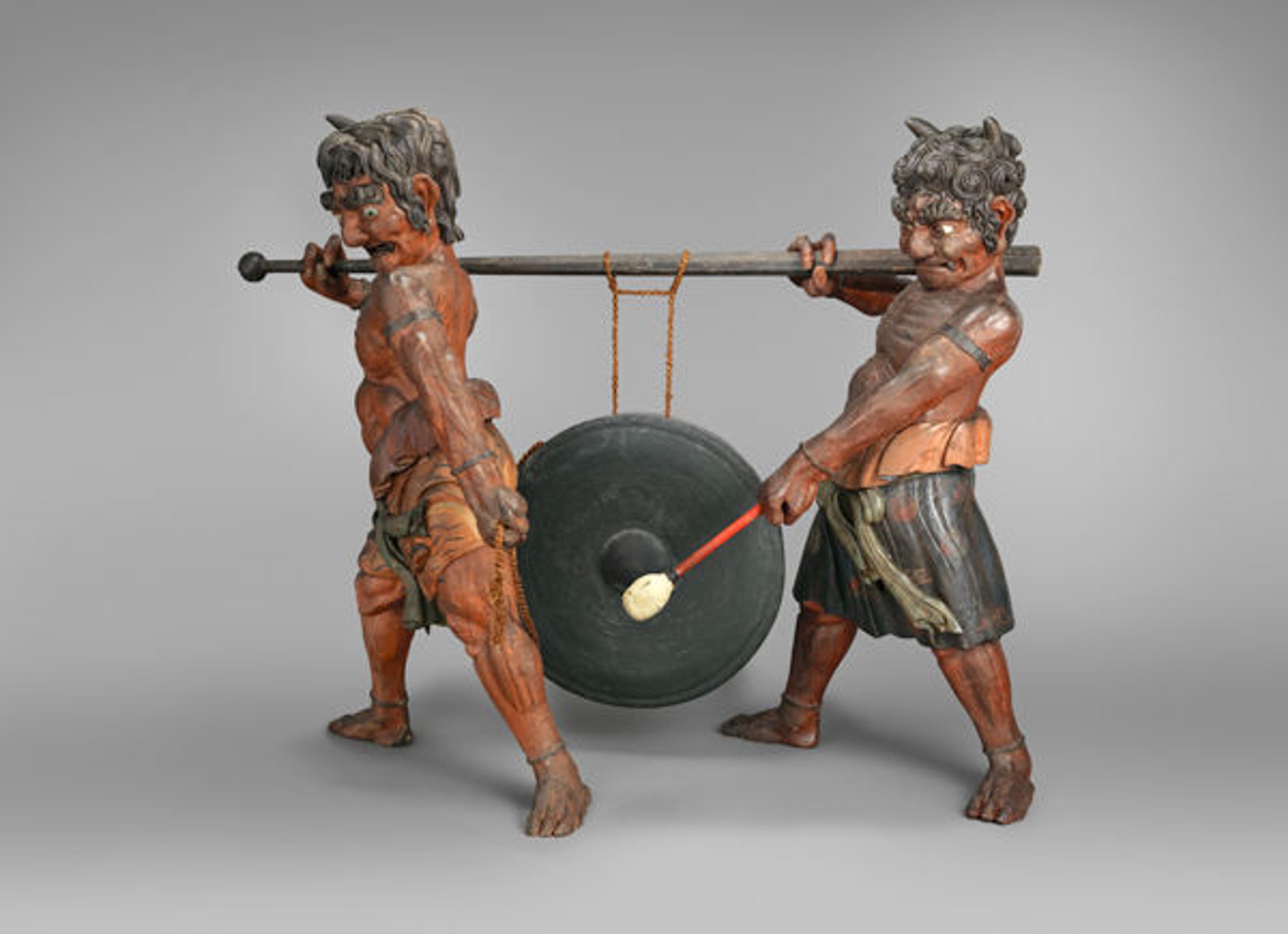 Gong Held by Oni. Japan, early 19th century (89.4.2016a–e)
