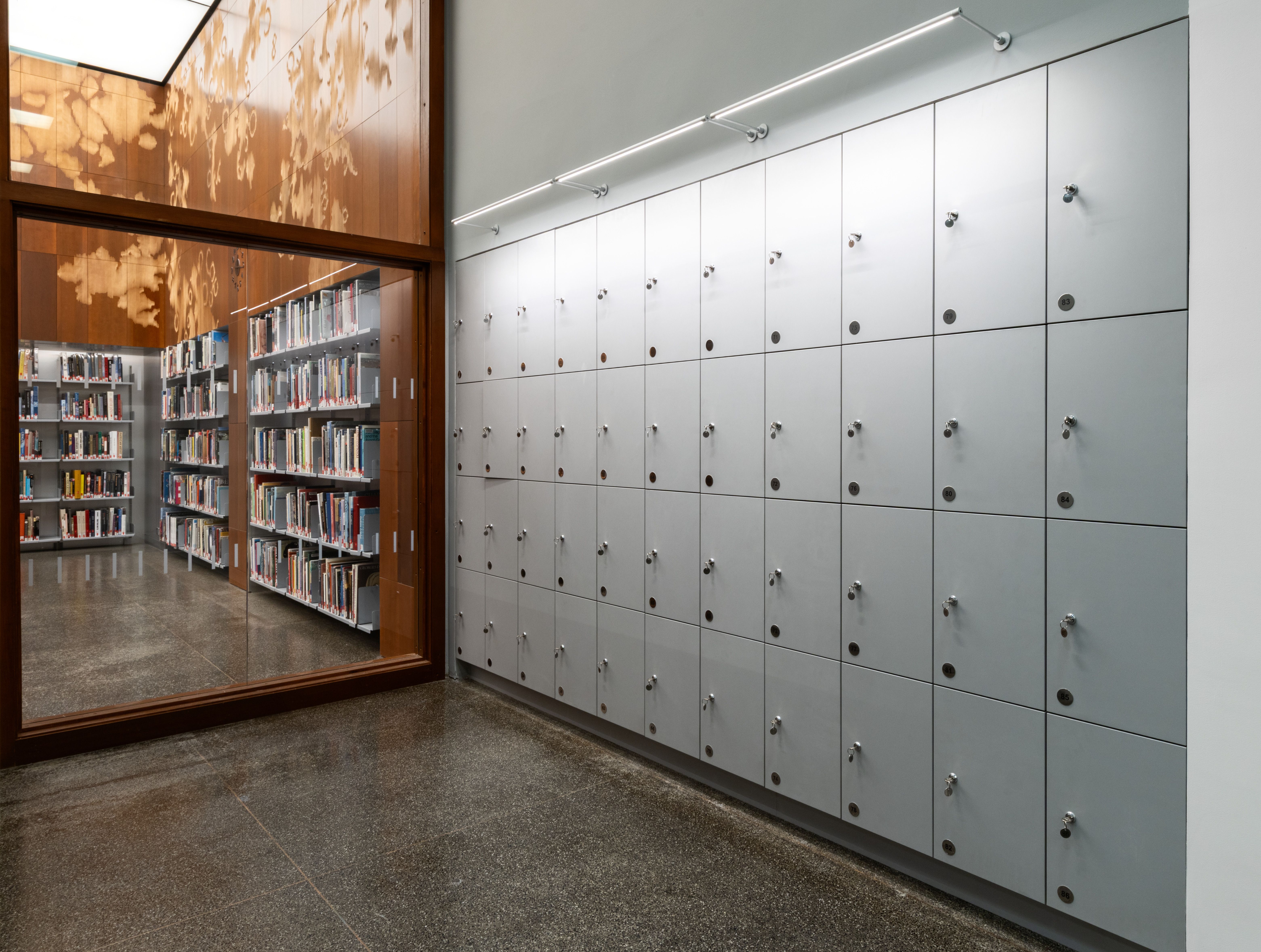 Newly installed lockers
