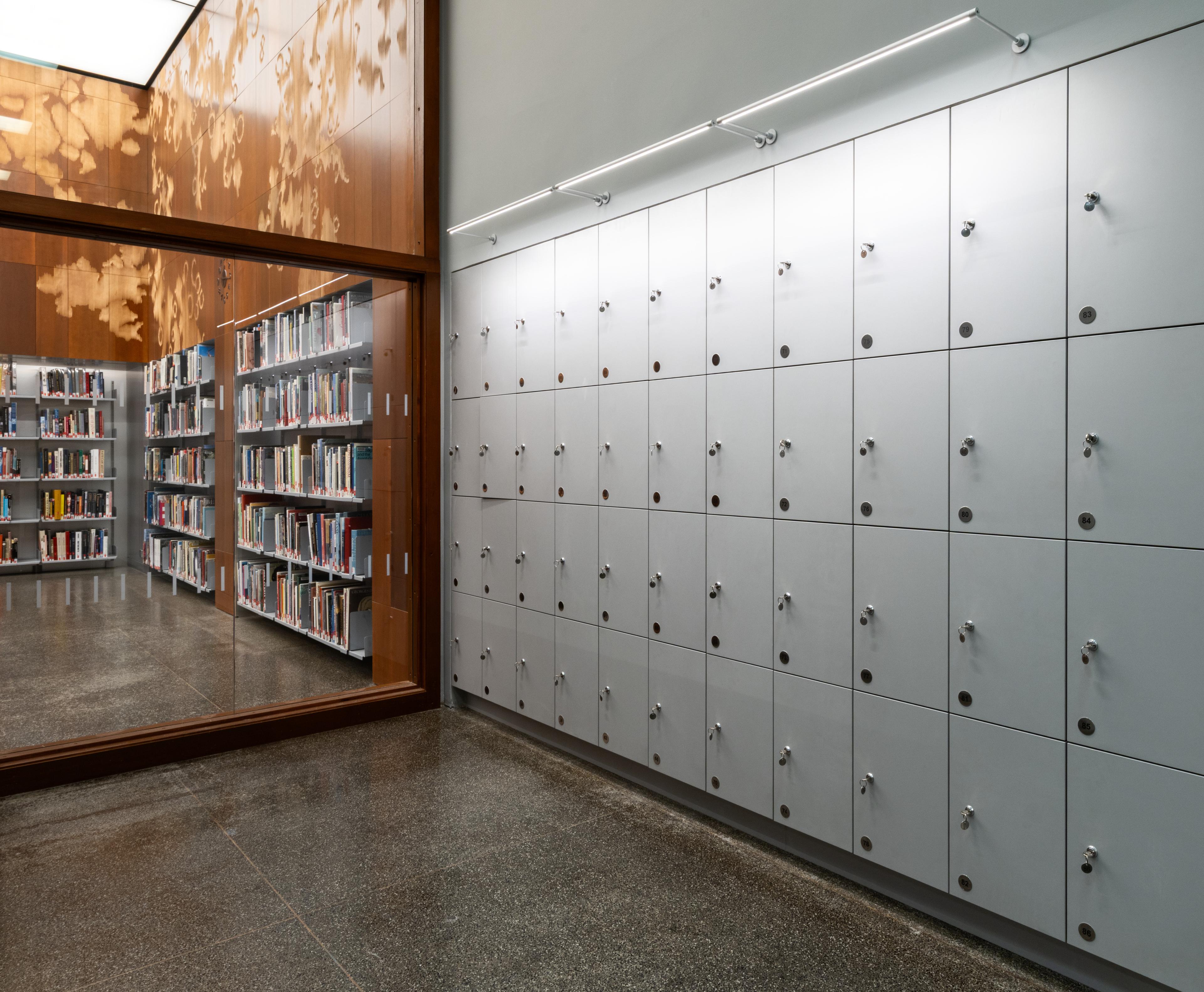 Newly installed lockers