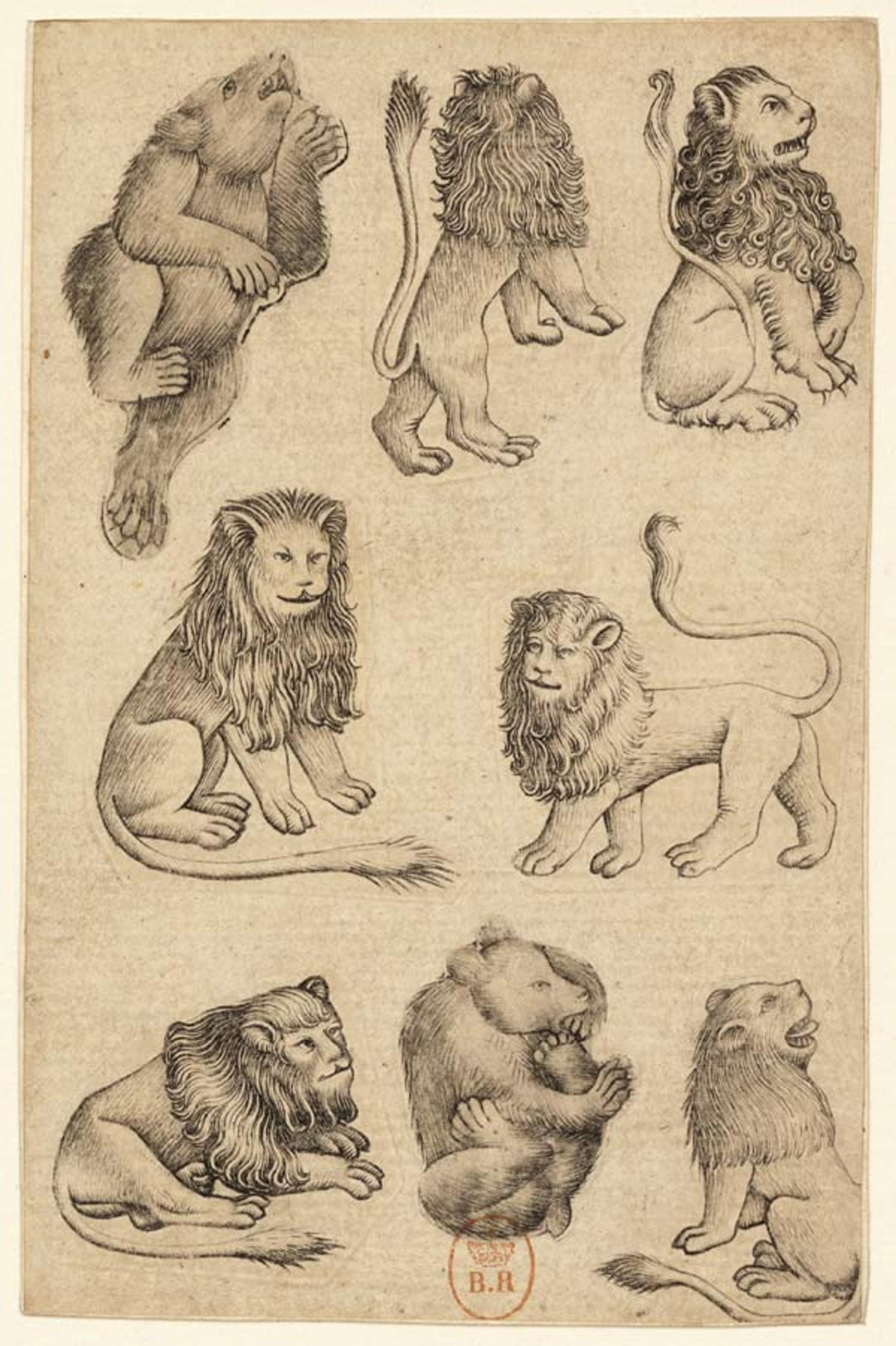 Master of the Playing Cards (German, active ca. 1425–50). 8 of Beasts.