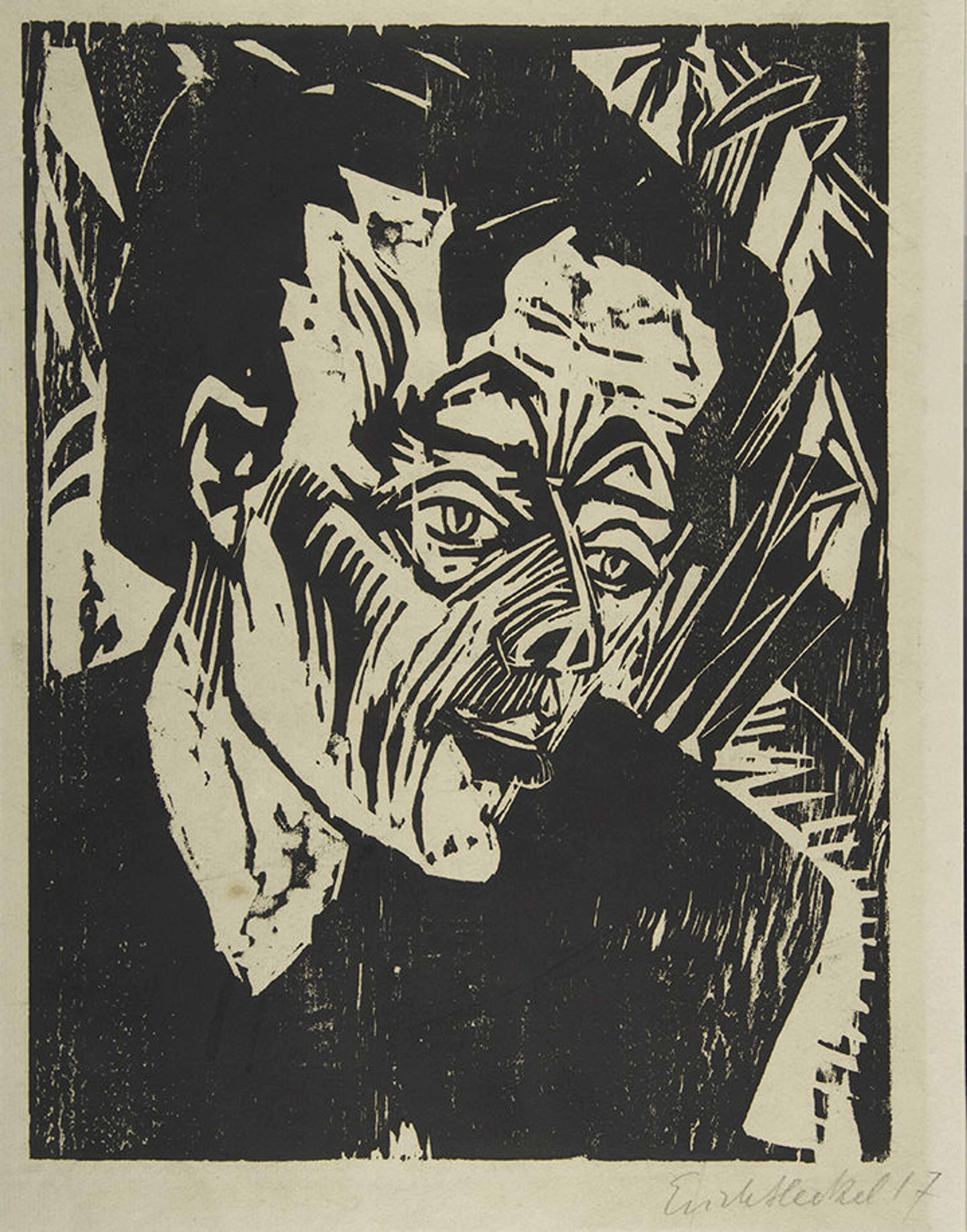 Erich Heckel's 1917 print Roquairol